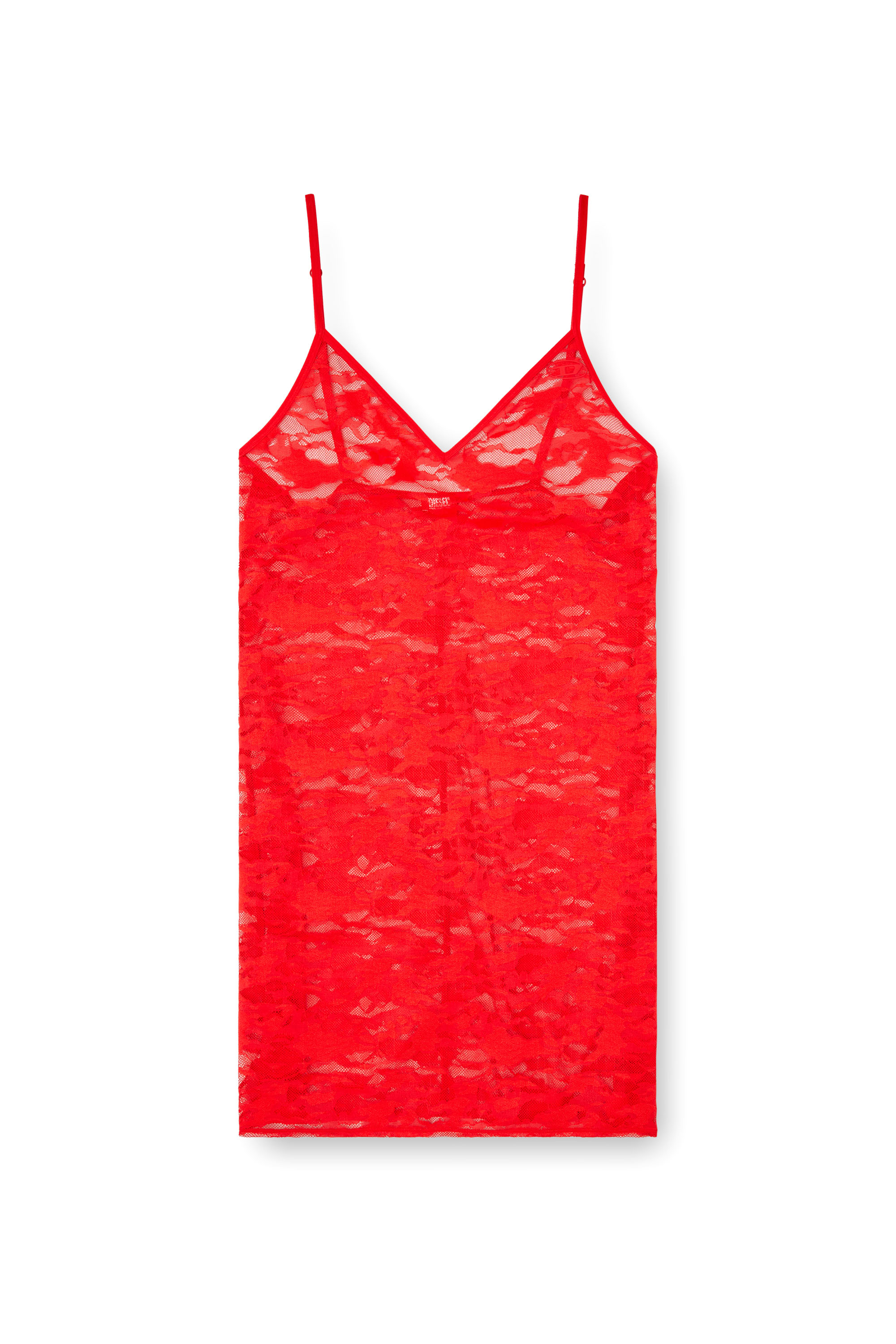Diesel - LAYLA-UTLT, Woman's Lace slip with adjustable straps in Red - 2