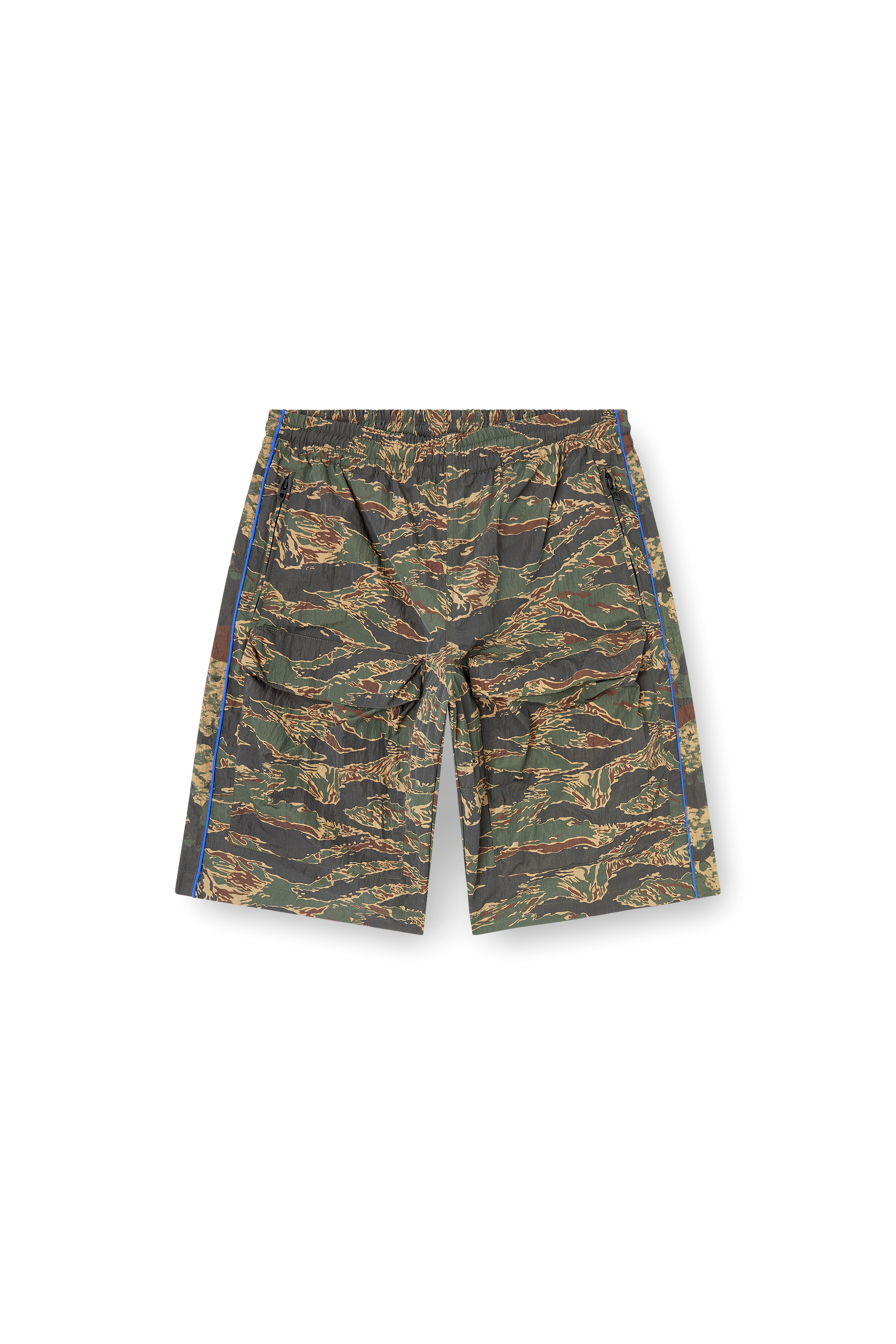 Diesel - P-RAMOS-SHORT-EPBW, Man's Cargo shorts with mixed camo prints in Military Green - 2