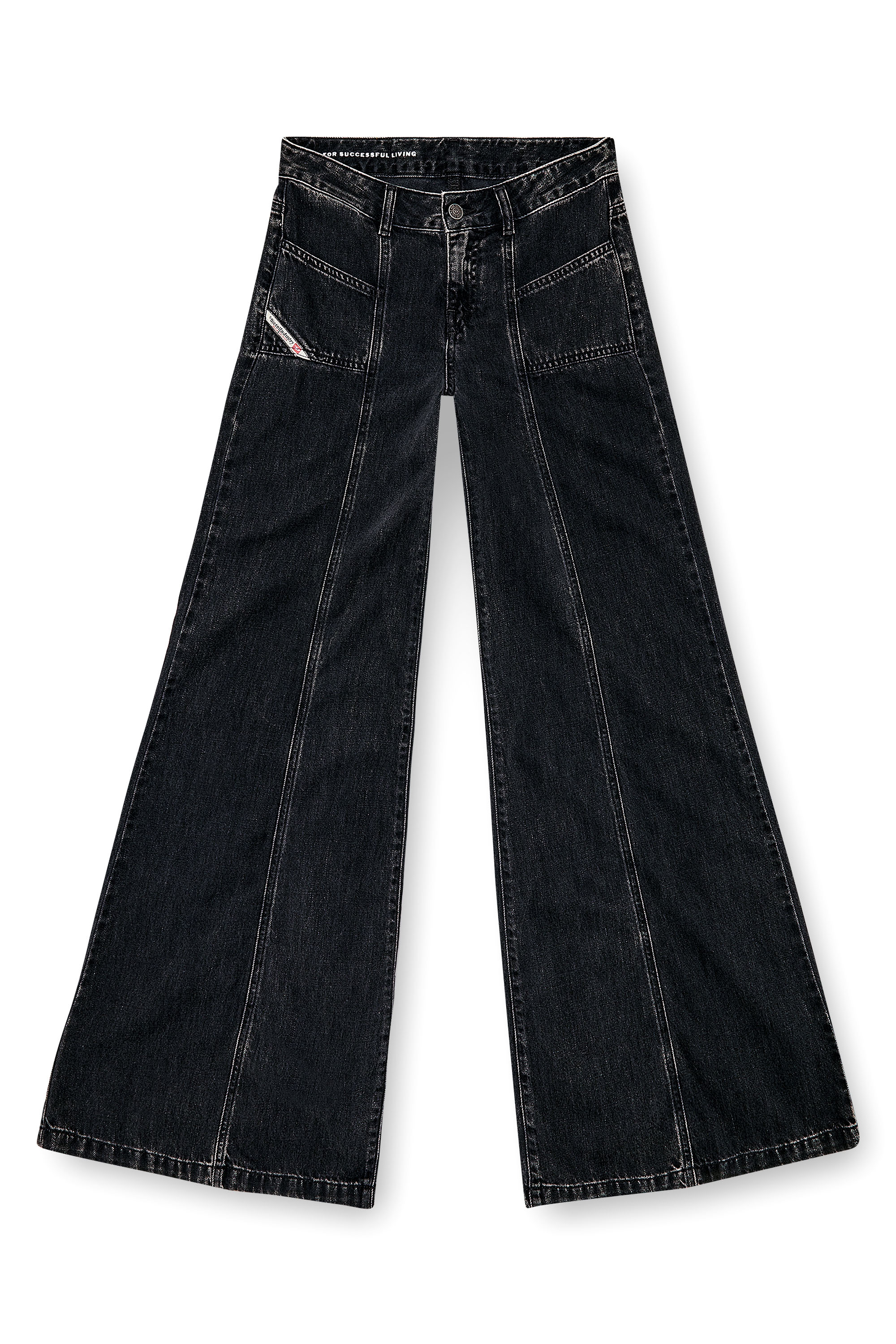 Diesel - Woman's Flare Jeans D-Akii 068HN, Black/Dark grey - 6