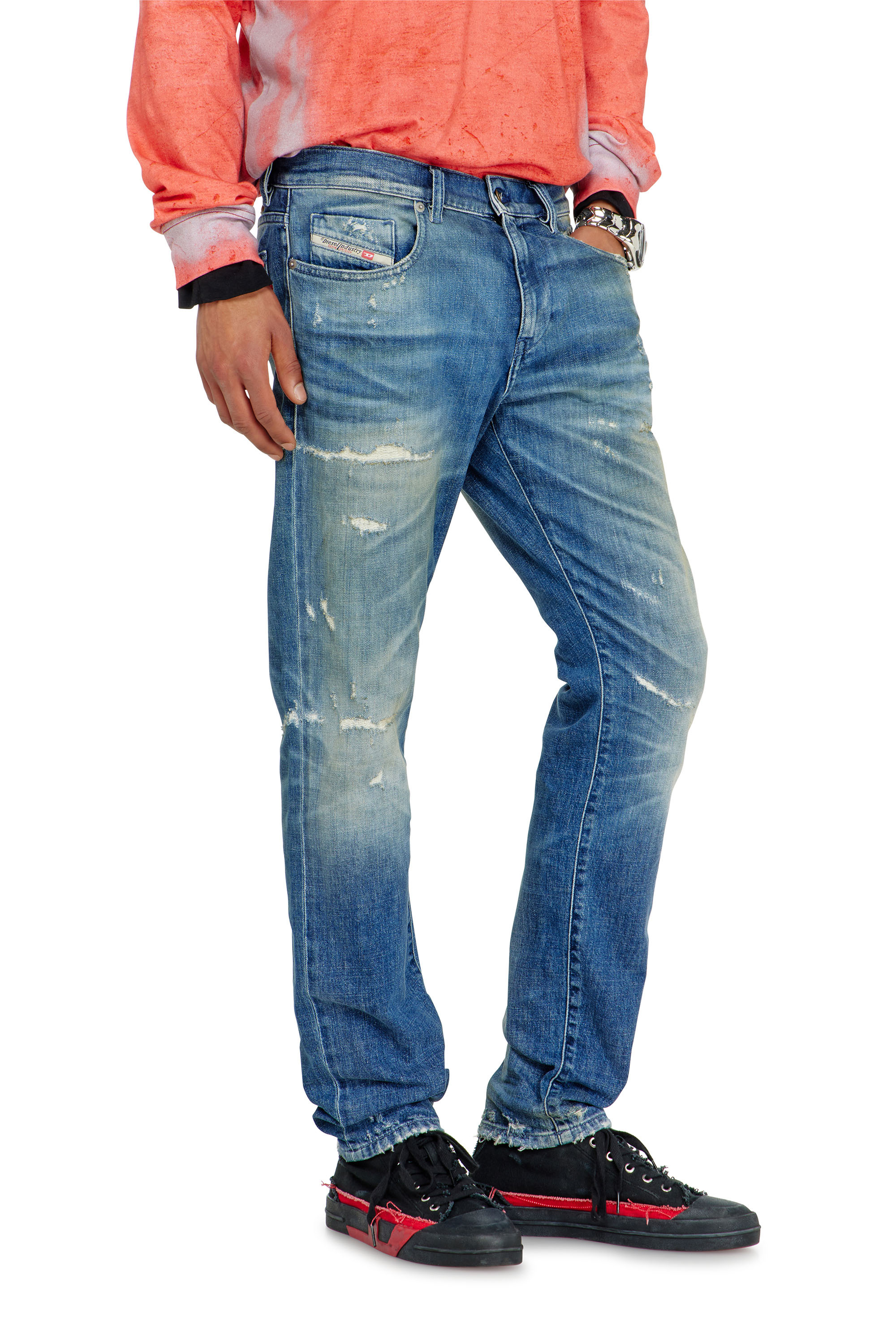 Diesel - Man's Slim Jeans 2019 D-Strukt 007EN, Medium blue - 7