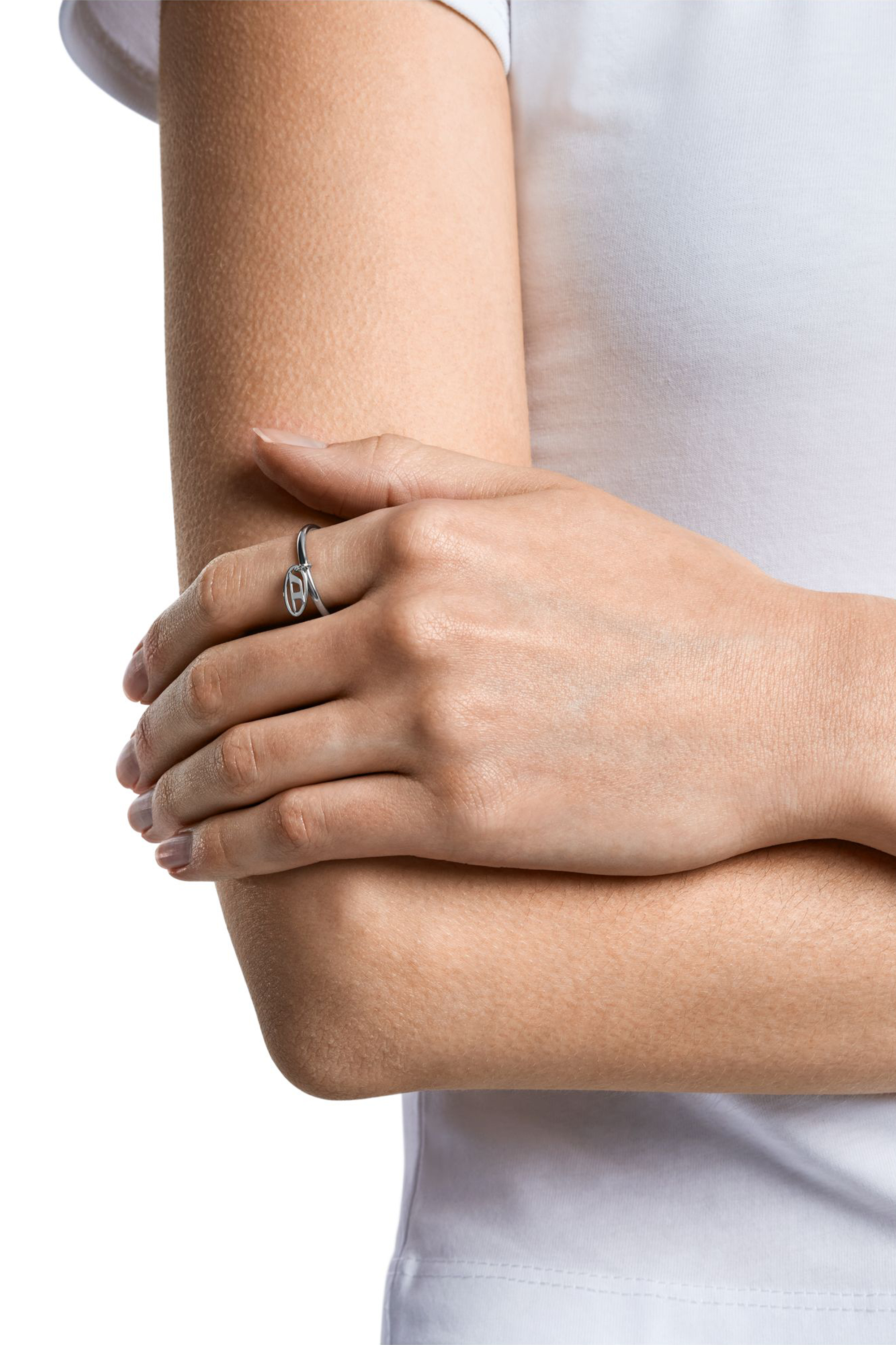 Diesel - DX1603040, Unisex's Stainless Steel Charm Ring in Silver - 3