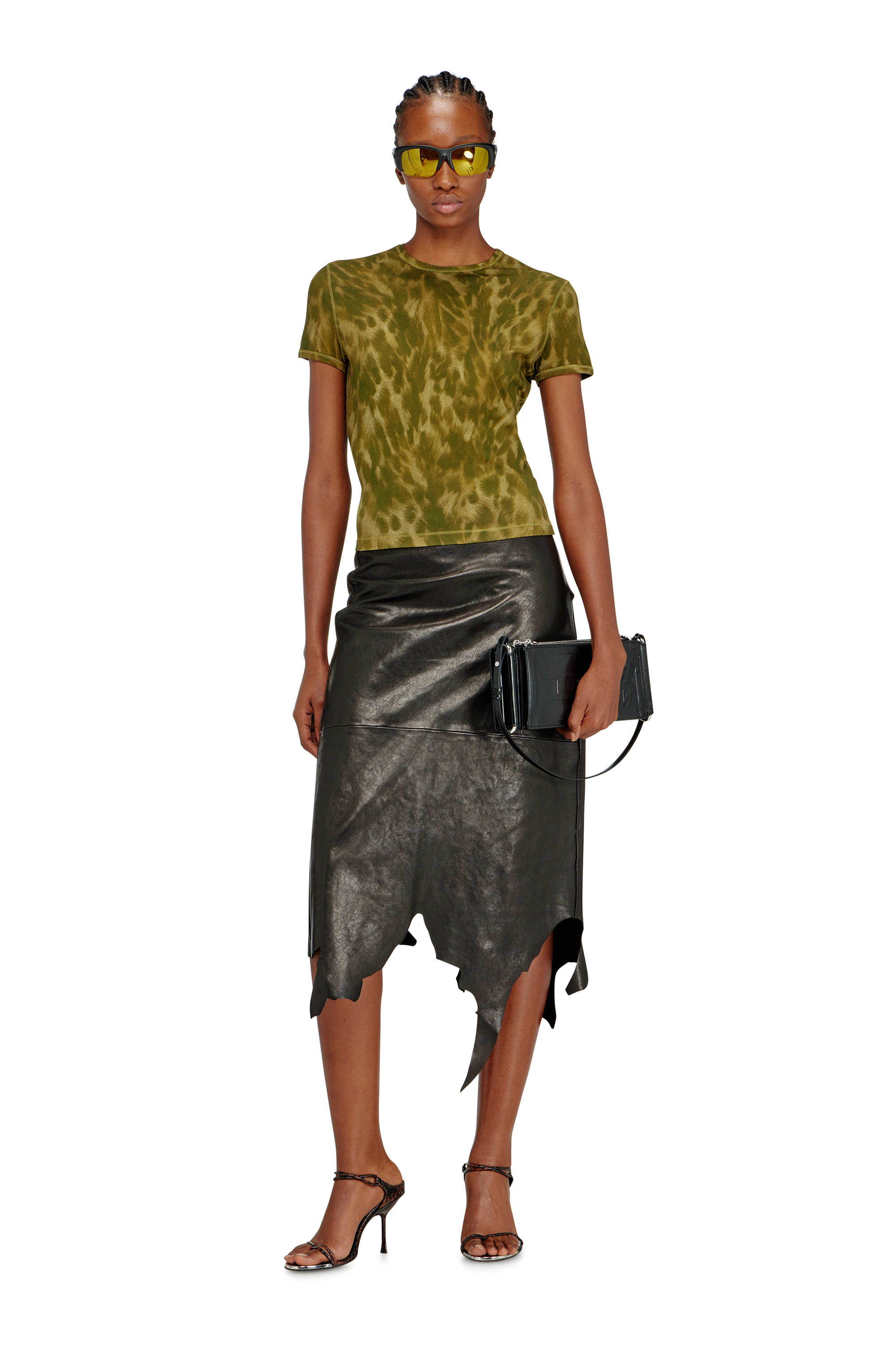 Diesel - FLAG-D SHOULDER BAG X, Unisex's Flag-D-Modular logo-embossed shoulder bag in Black - 1