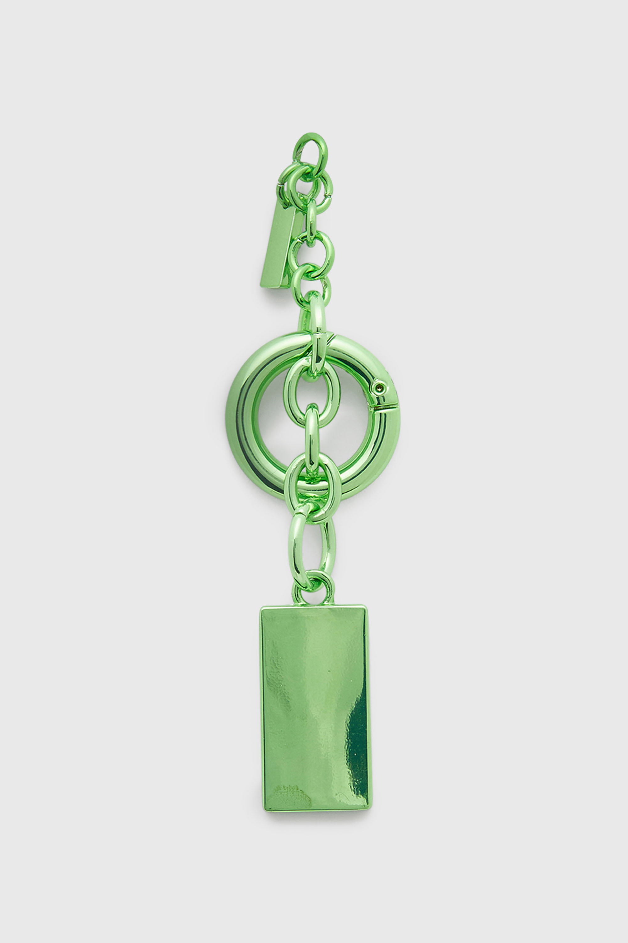 Diesel - CHARM-BISCOTTO, Woman's Metal keyring with Biscotto logo charm in Green - 2