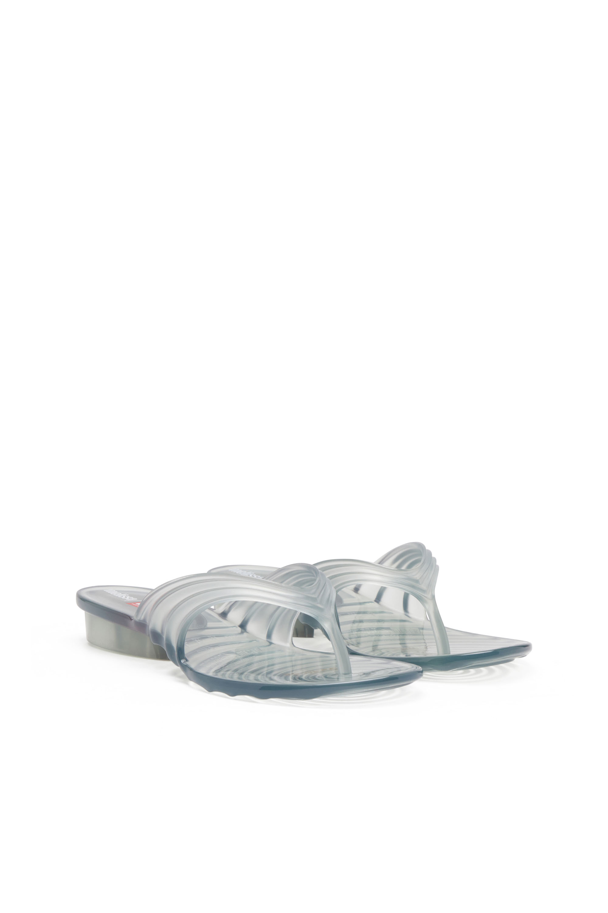 Diesel - MELISSA QUANTUM THONG, Woman's Sculptural flip-flops in Melflex® in Light Grey - 3