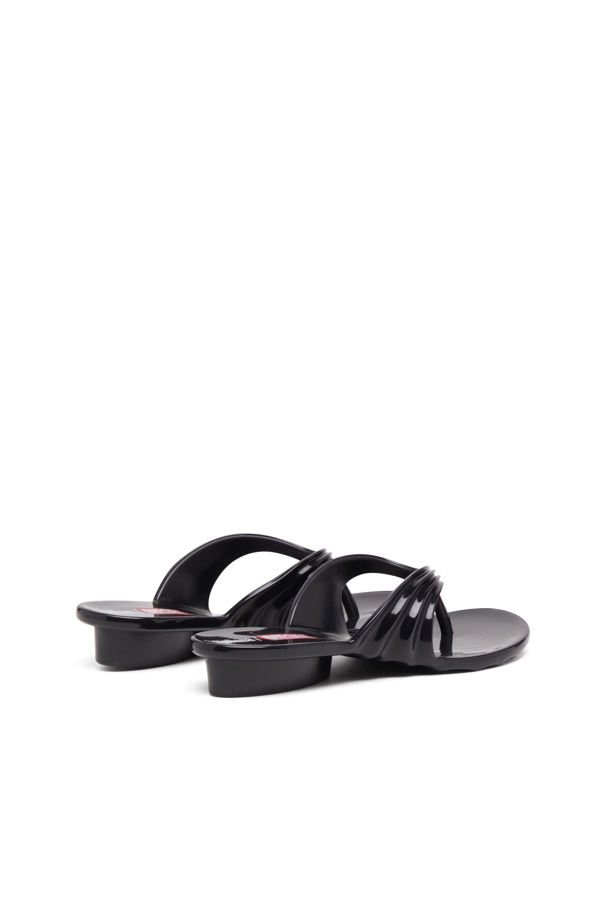 Diesel - MELISSA QUANTUM THONG, Woman's Sculptural flip-flops in Melflex® in Black - 4