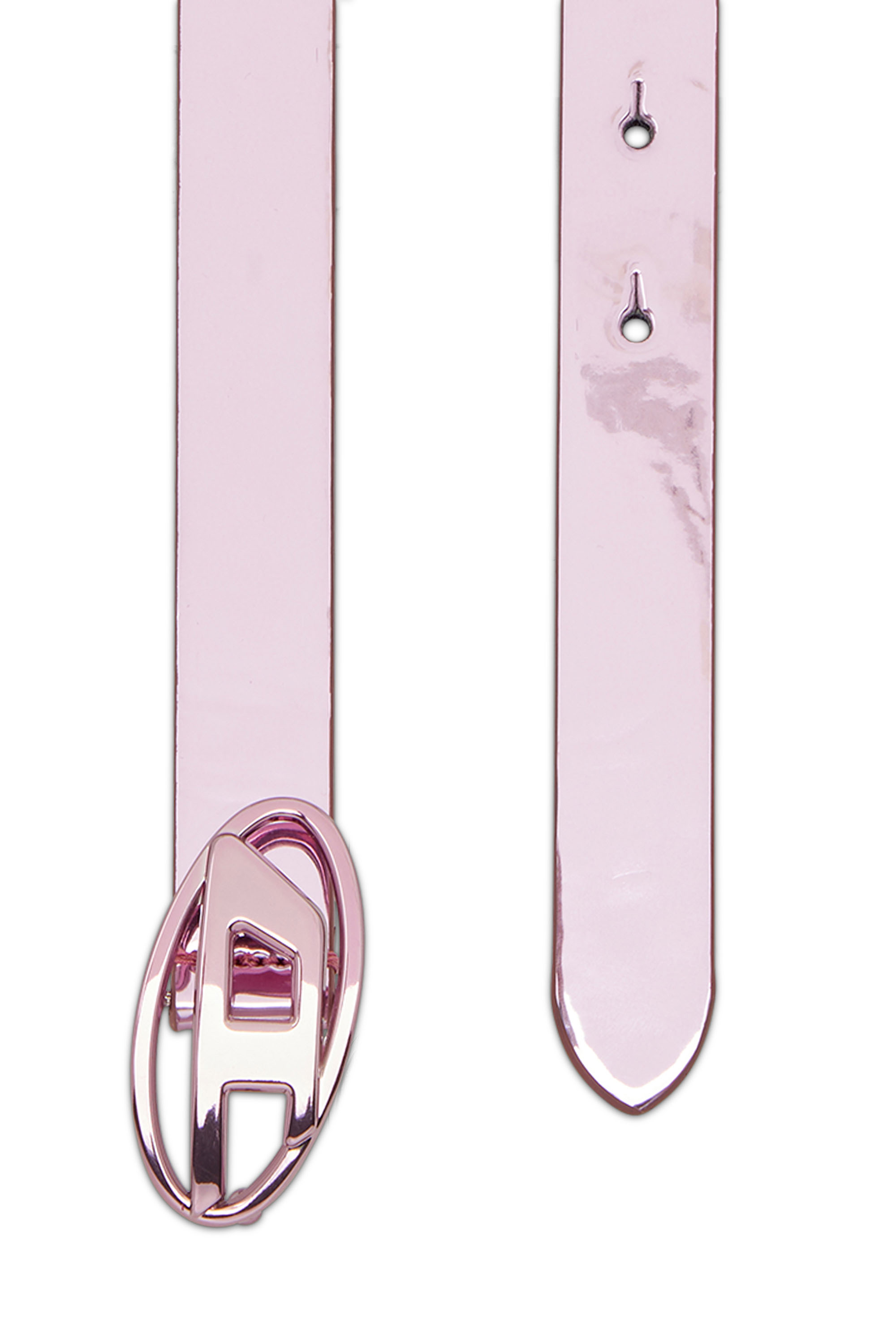 Diesel - B-1DR 20, Woman's 2cm slim metallic belt in Pink - 2