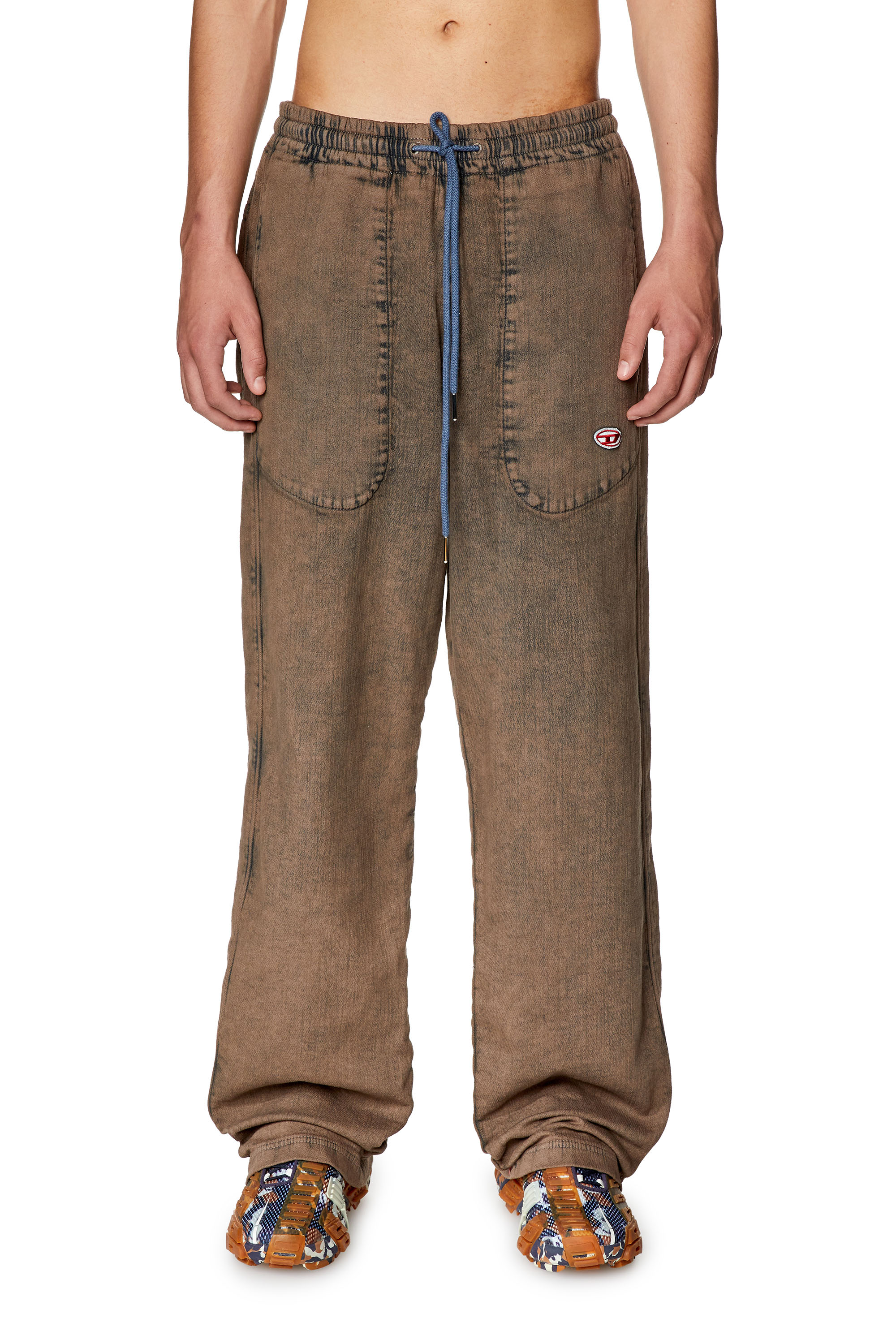 Diesel - Straight D-Martians Track Denim 09H04, Light Brown - Image 1