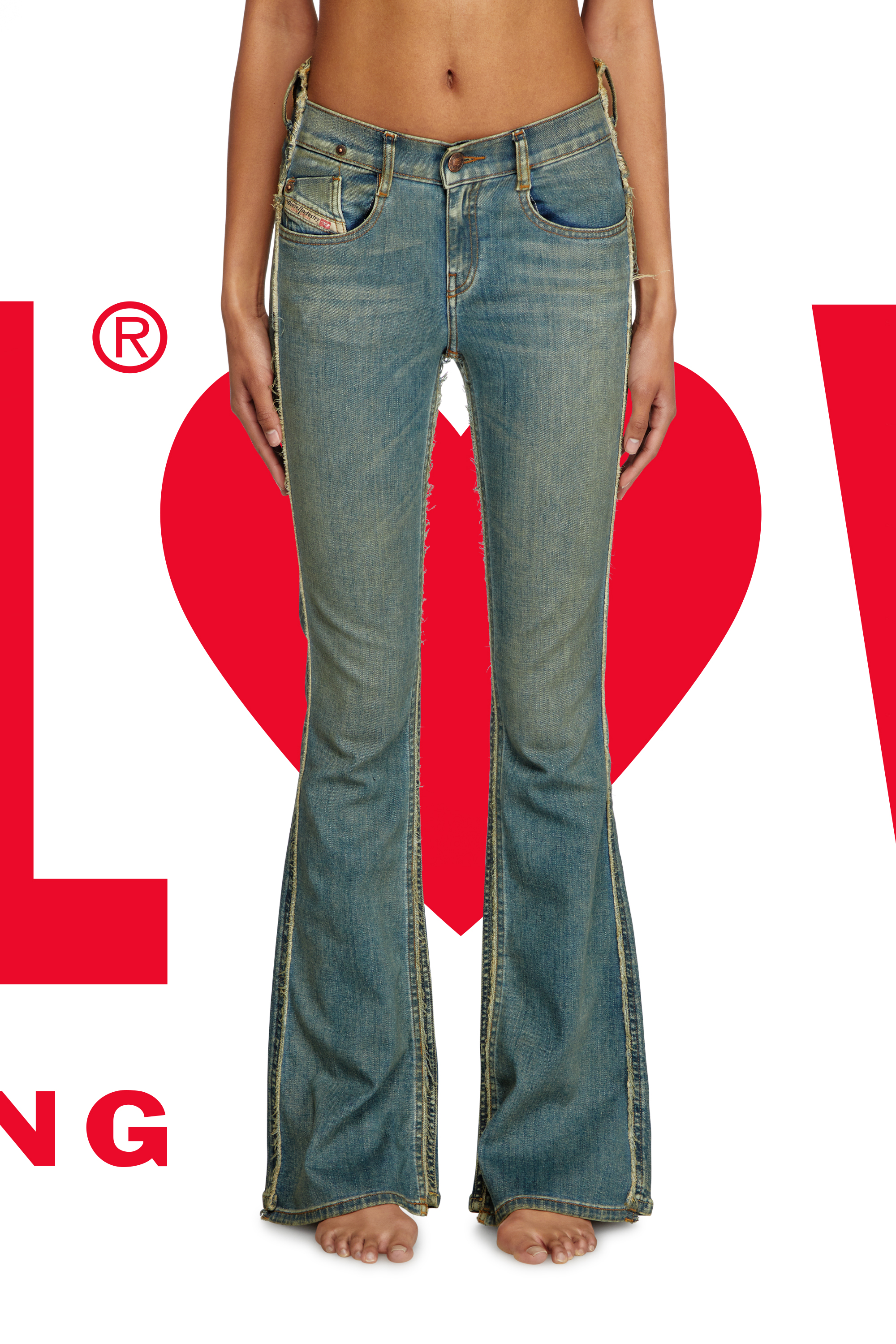 Regular Jeans Dieseloves 01 09N01, Dark Blue Diesel - Woman's Regular Jeans Dieseloves 01 09N01, Dark Blue - 3