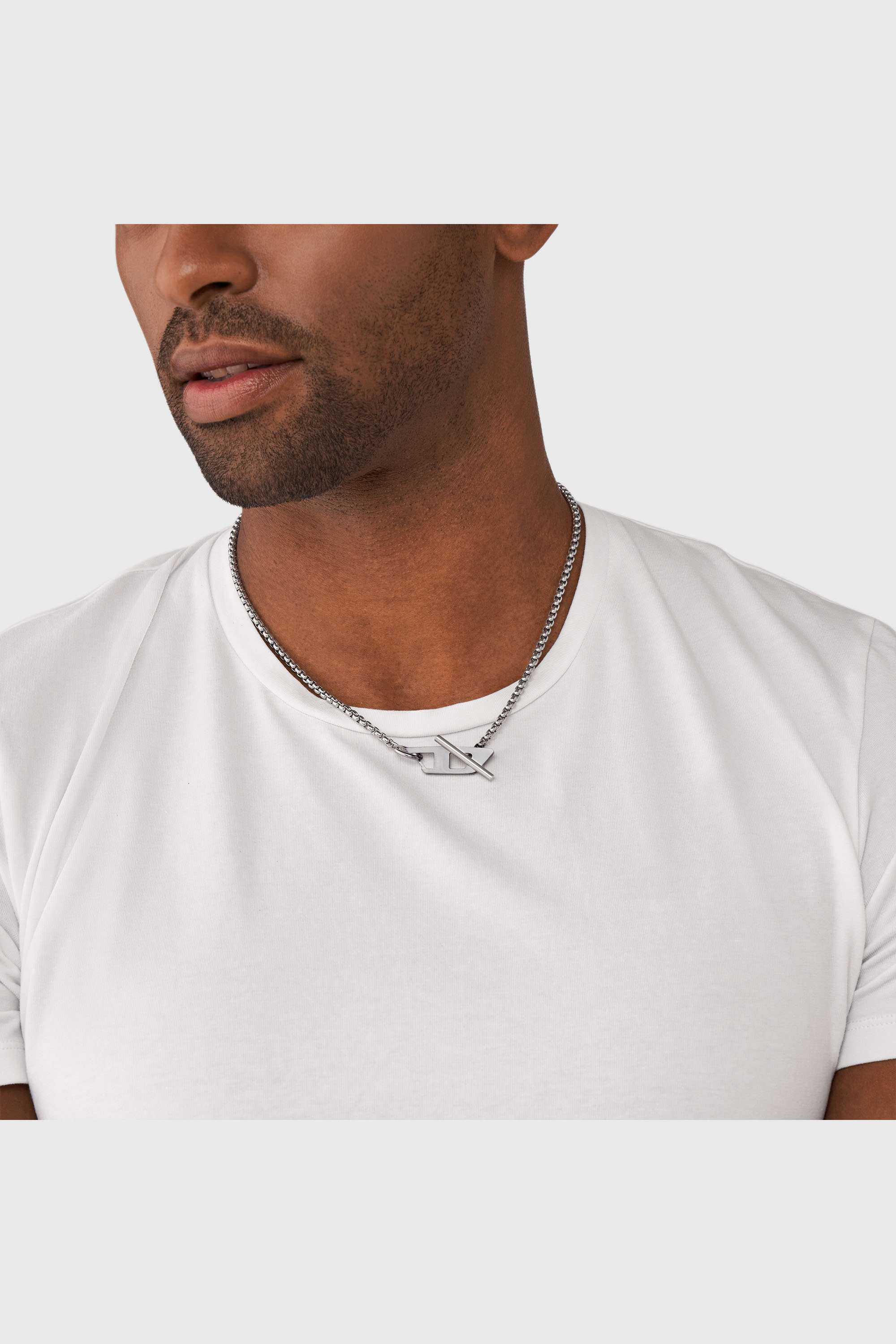 Diesel - DX1477, Unisex's Stainless steel chain necklace in Silver - 4