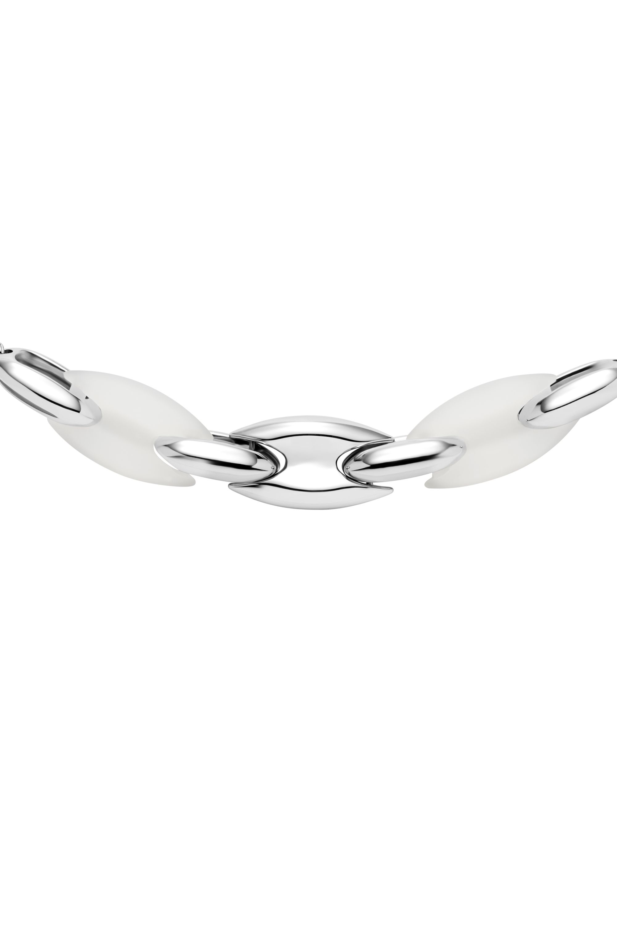 Diesel - DX1616040, Unisex's Stainless Steel and Silicone Metamorph Chain Necklace in Silver - 2