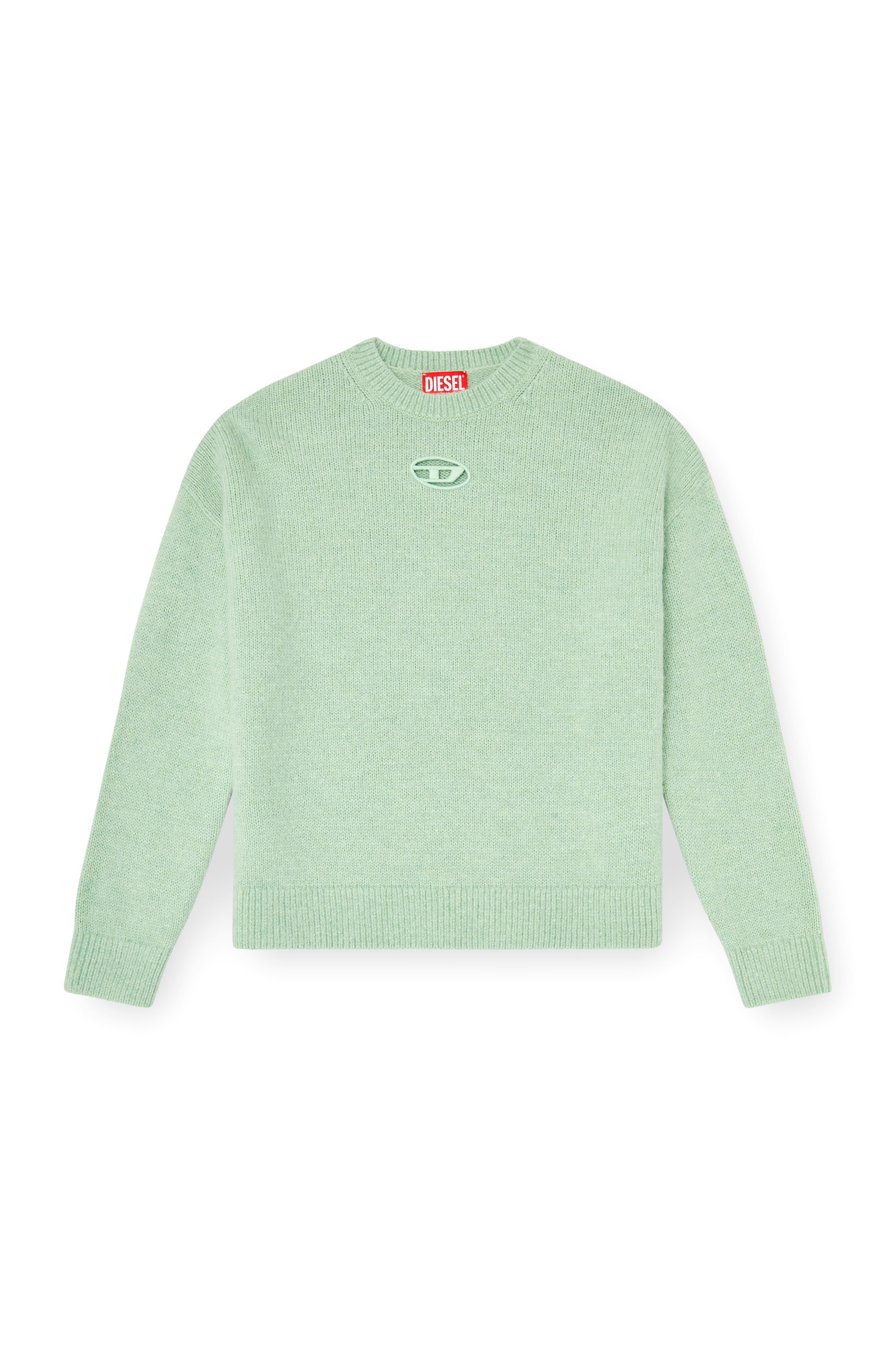 Diesel - M-AREETA, Woman's Jumper in wool and alpaca blend in Water Green - 2