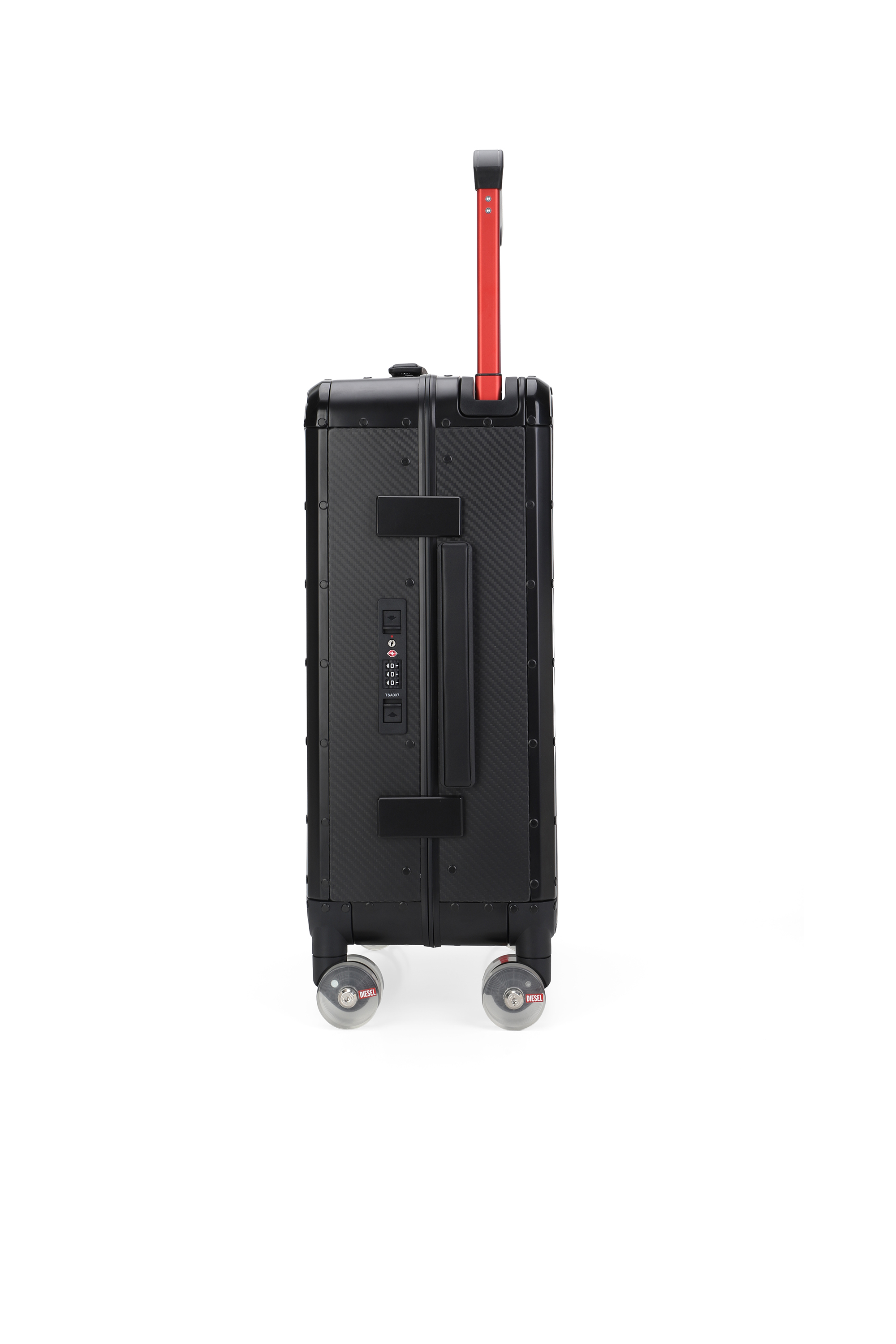 Diesel - DIESEL CARBON FIBER TROLLEY-BLACK- DSL00, Unisex's Carbon fiber suitcase size S in Black - 4