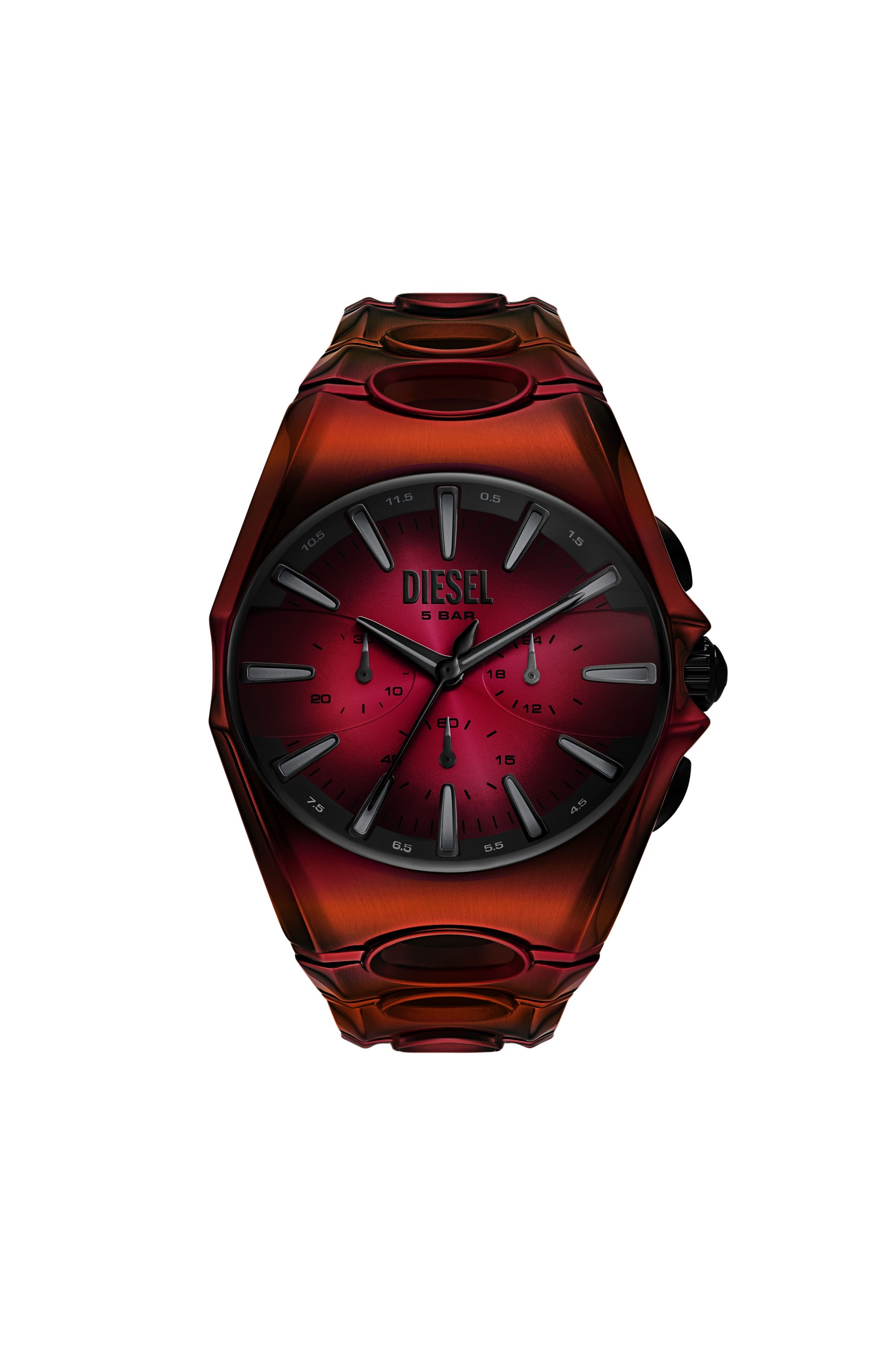 Diesel - DZ4693 WATCH, Man's D-Curve red stainless steel watch in Red - 1