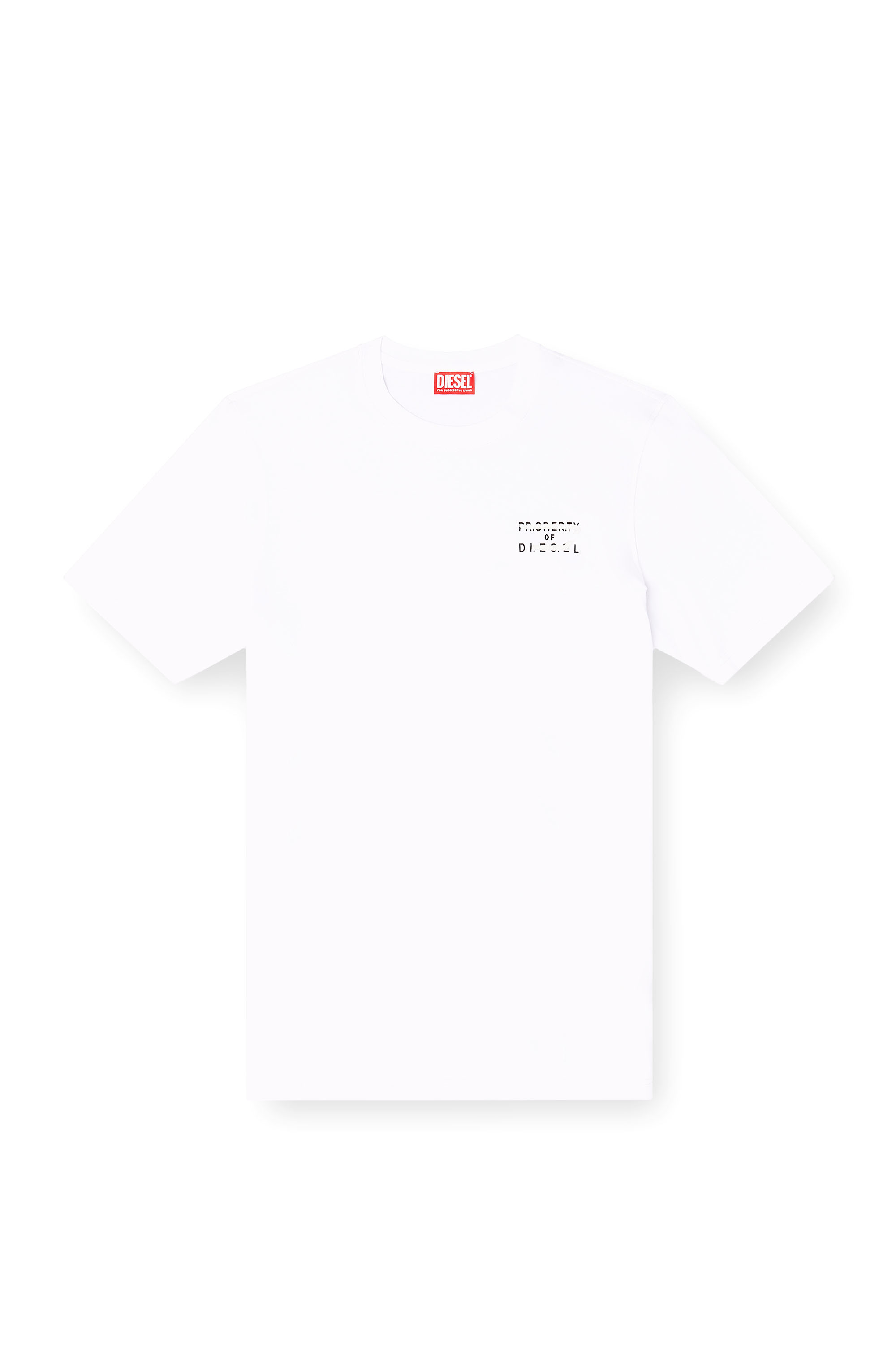 Diesel - T-ADJUST-V5, Man's Regular cotton T-shirt with puff print in White - 3