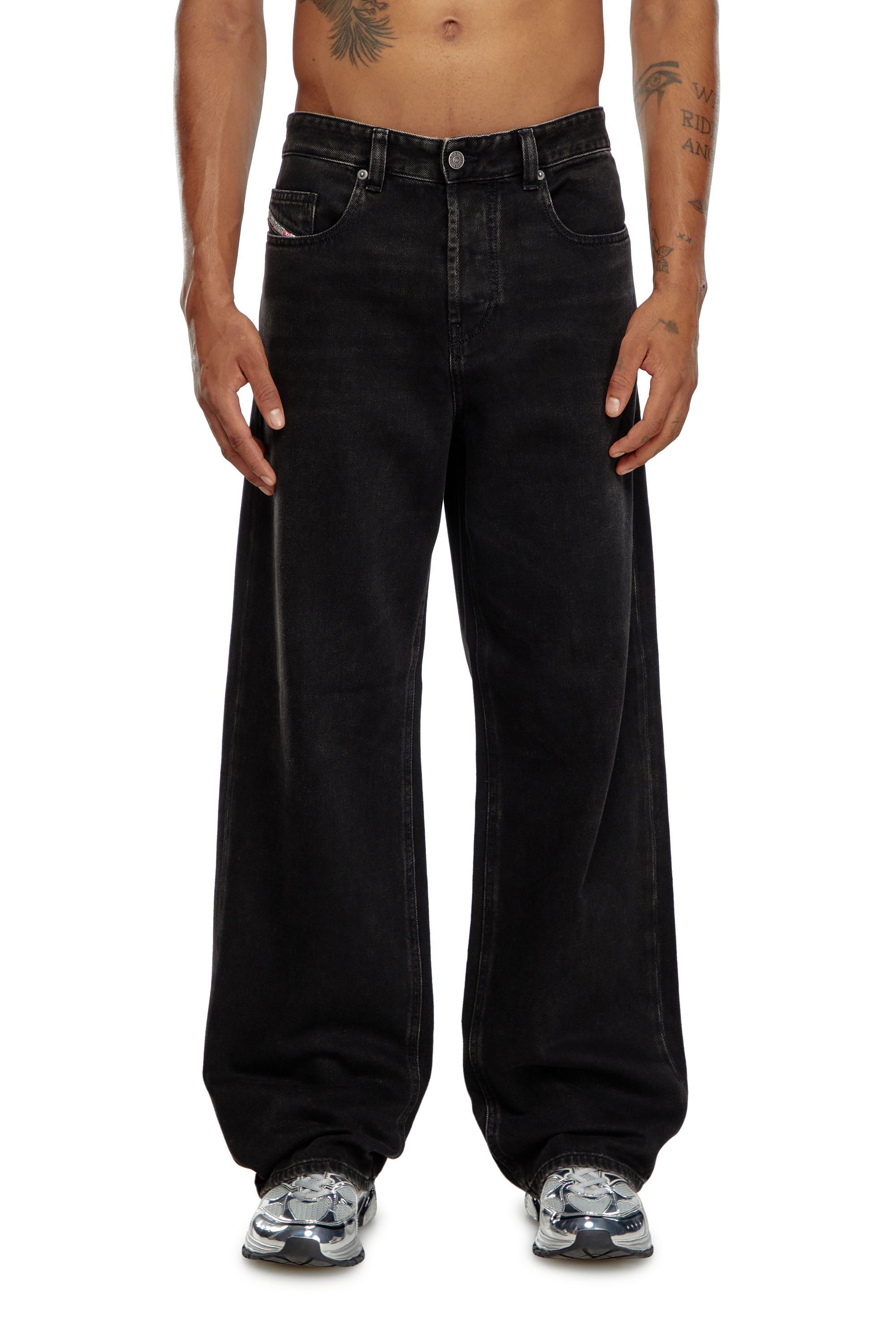 Relaxed Jeans 2001 D-Macro 09I35, Black/Dark grey Diesel - Man's Relaxed Jeans 2001 D-Macro 09I35, Black/Dark grey - 3