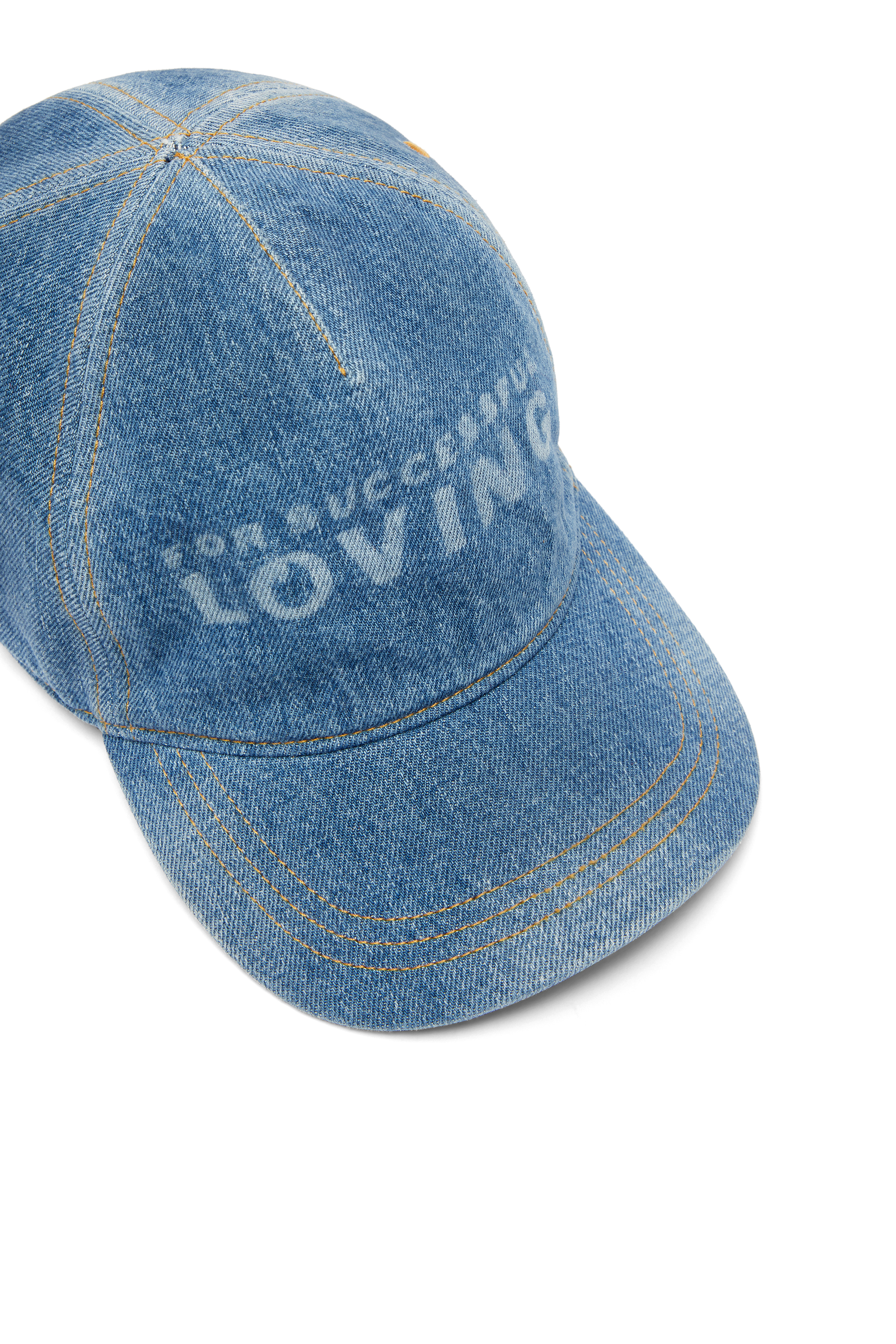 Diesel - PR-CAP-CHITIN, Unisex's Denim baseball cap with For Successful Loving logo in Medium blue - 3