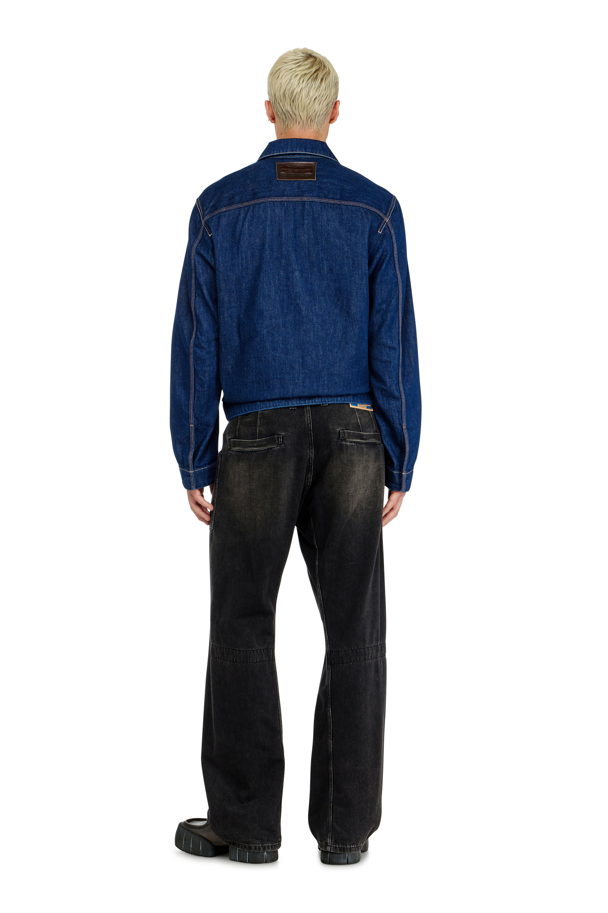 Diesel - Man's Relaxed Jeans D-Zeta 09J96, Black/Dark grey - 3