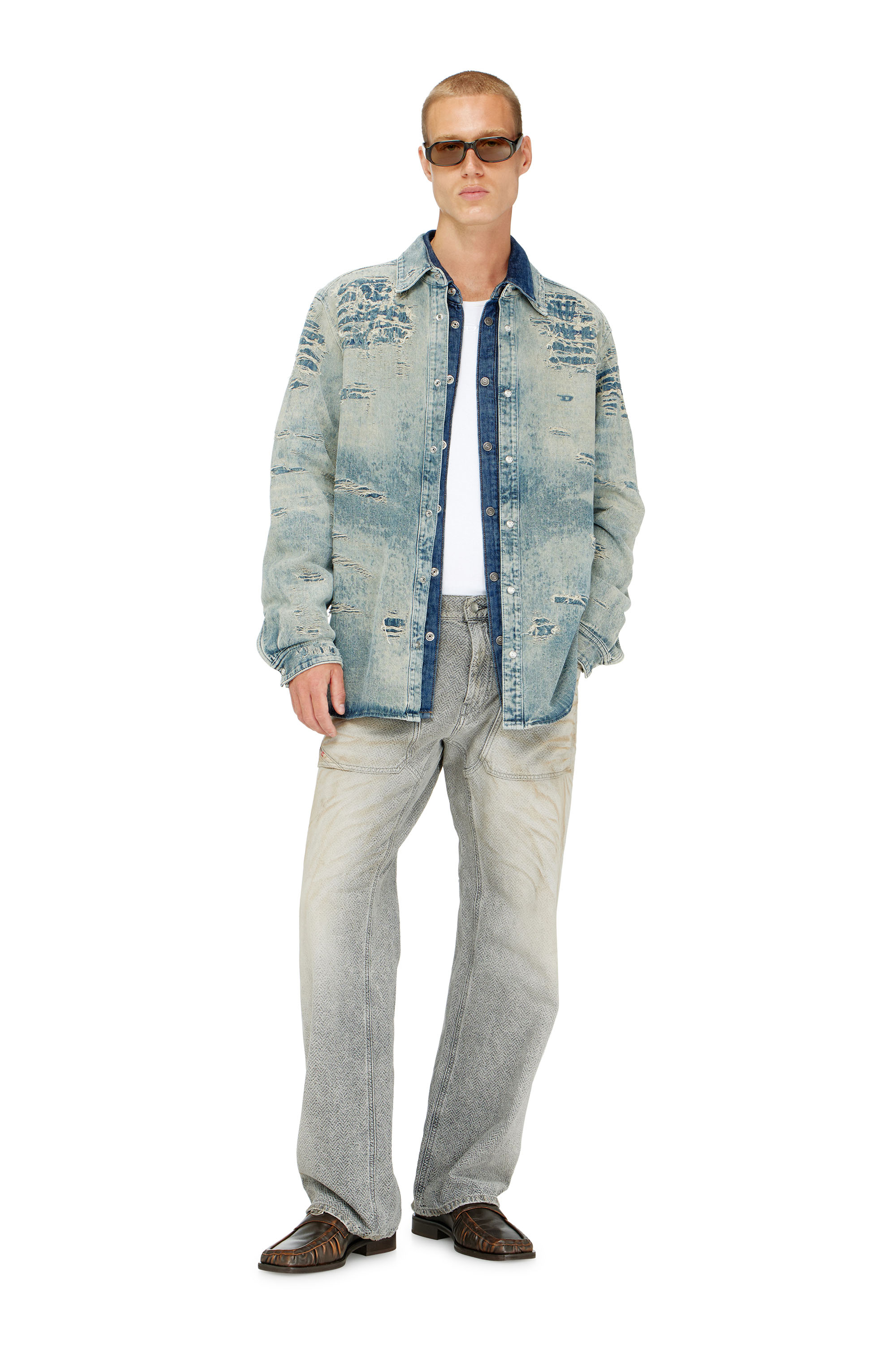 Diesel - Man's Relaxed Jeans D-Zeta 09Q11, Grey - 1