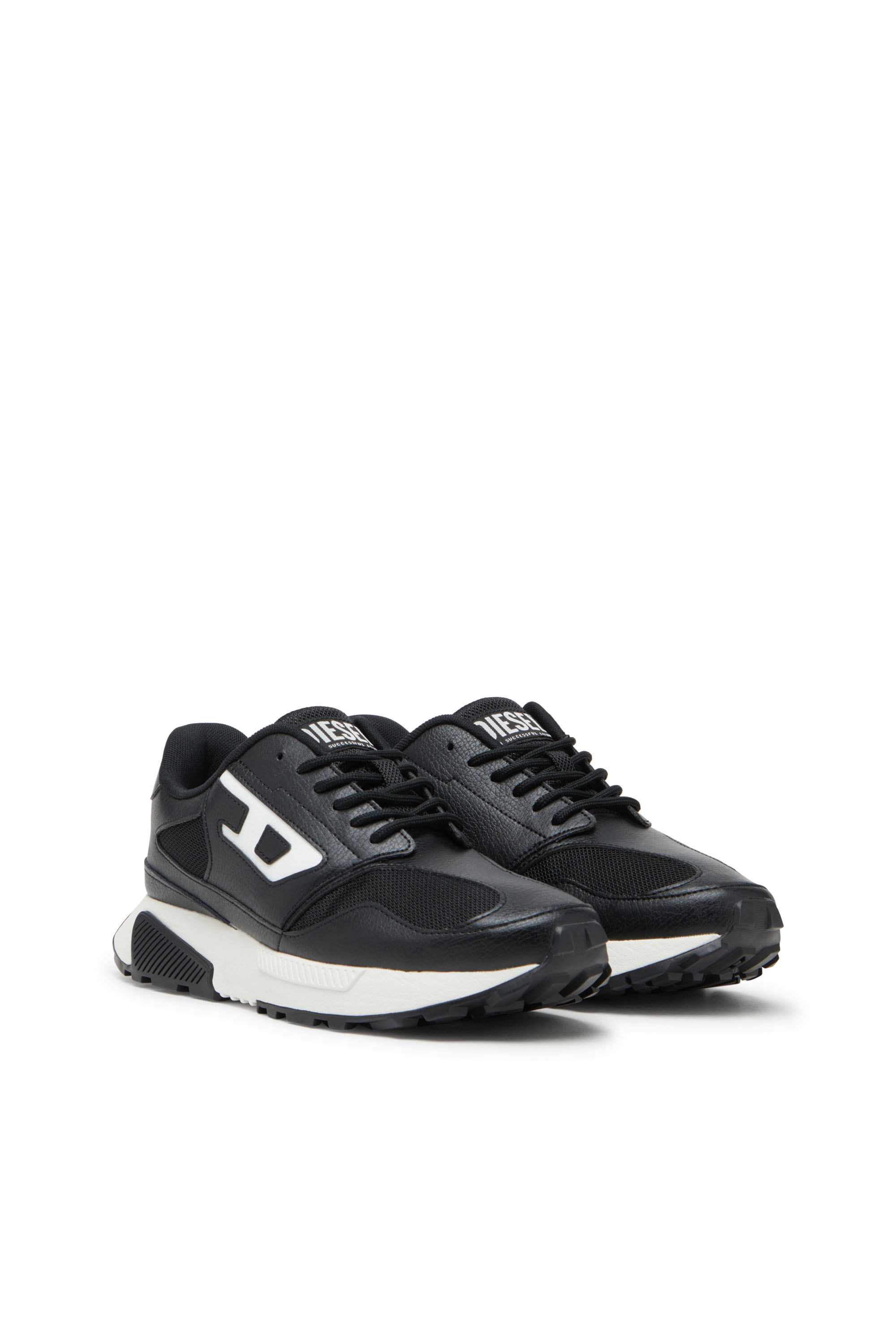 Diesel - S-TAME-D RUNNING, Man's Sneakers in mesh, suede and PU in Black - 2