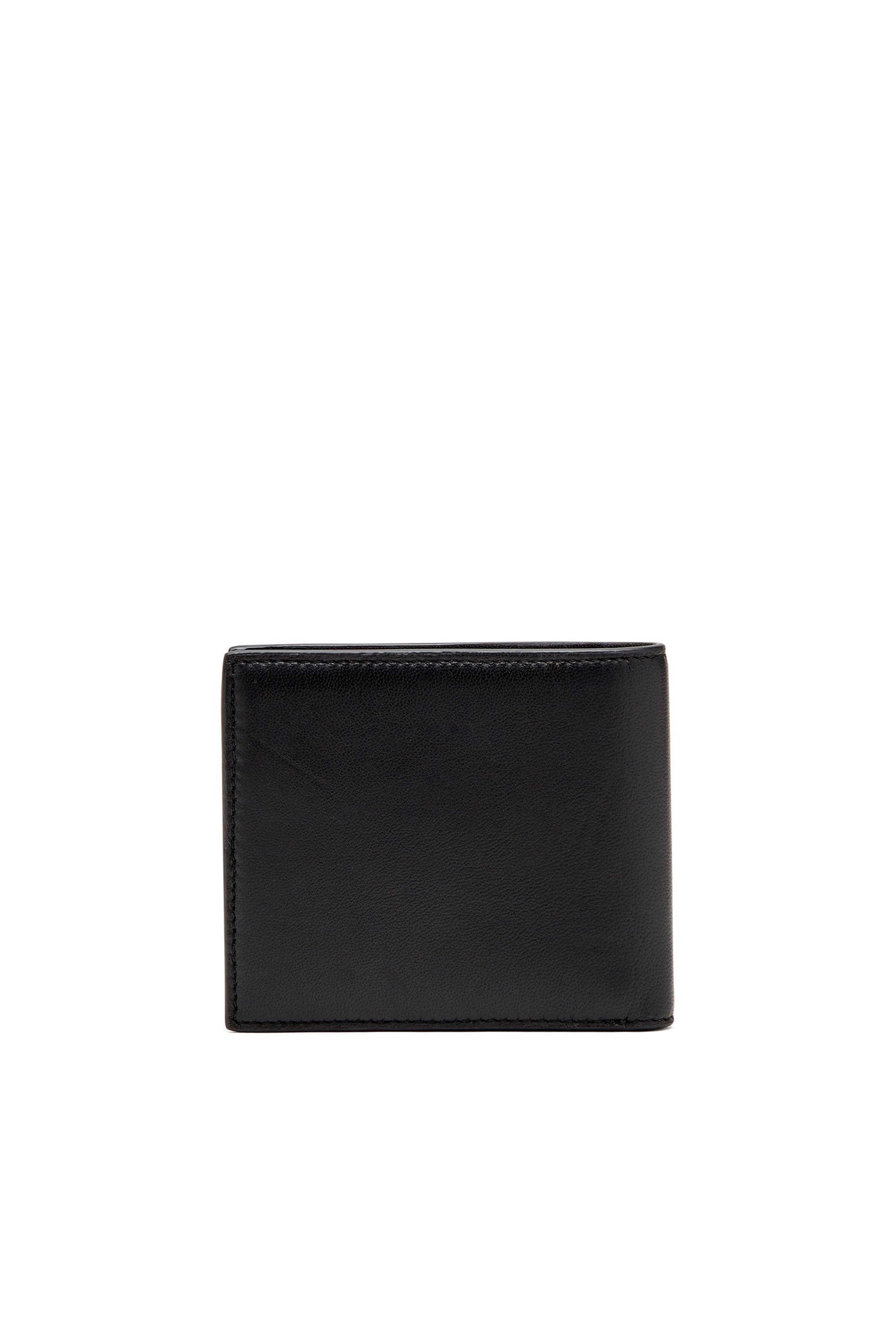 Diesel - RAVE BI-FOLD COIN S, Man's Nappa leather bi-fold wallet in Black - 2