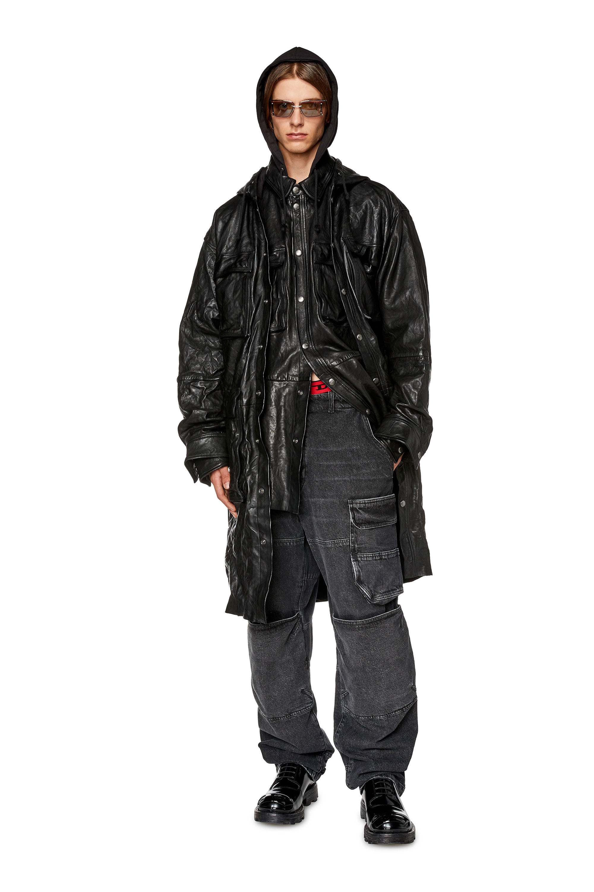 Diesel - Straight Jeans D-Fish 0HLAA, Black/Dark grey - Image 4