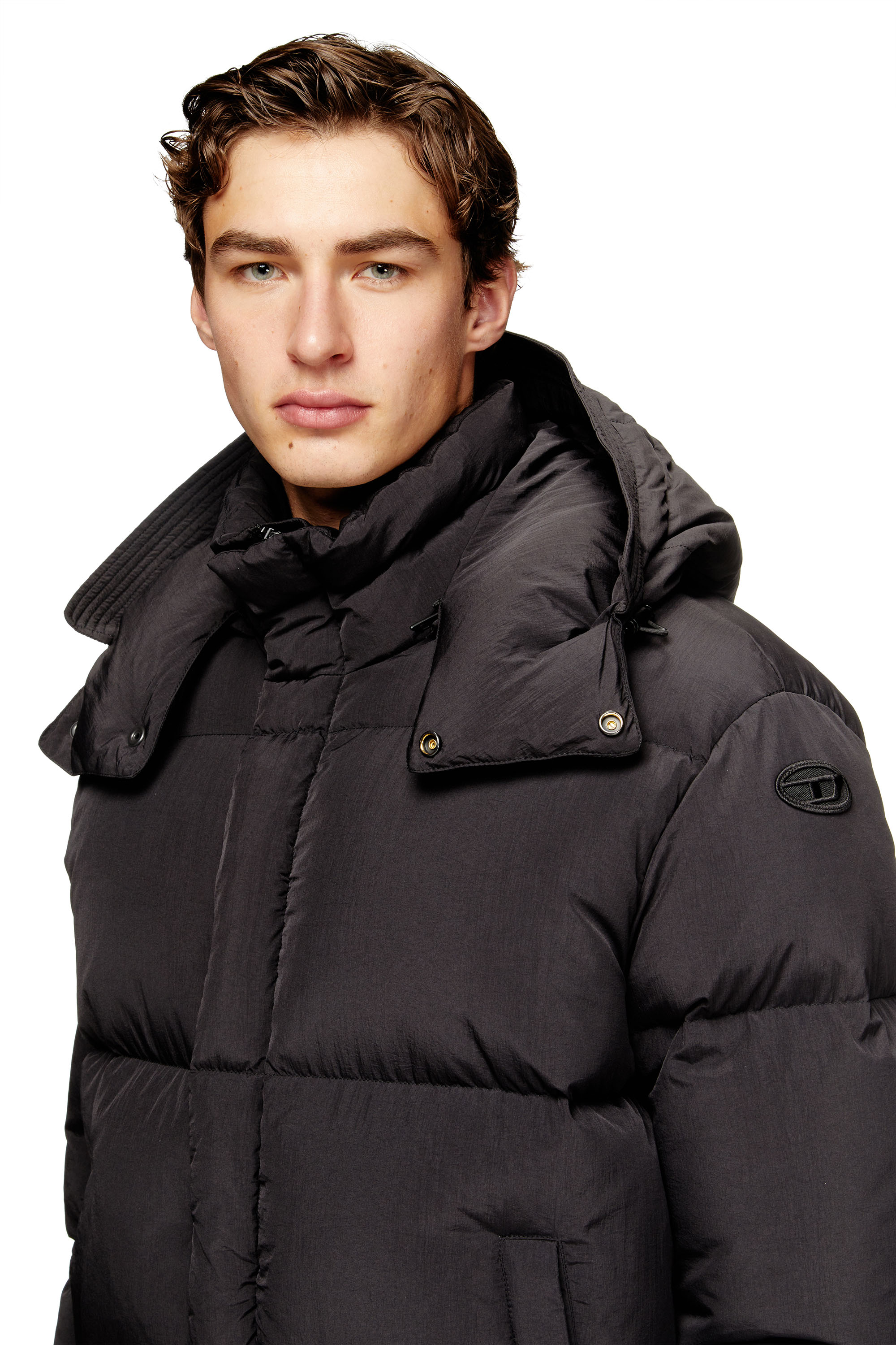 Diesel - W-ROLFYS-WRD, Man's Quilted down jacket in ViralOff&reg; Taslan in Dark grey - 5