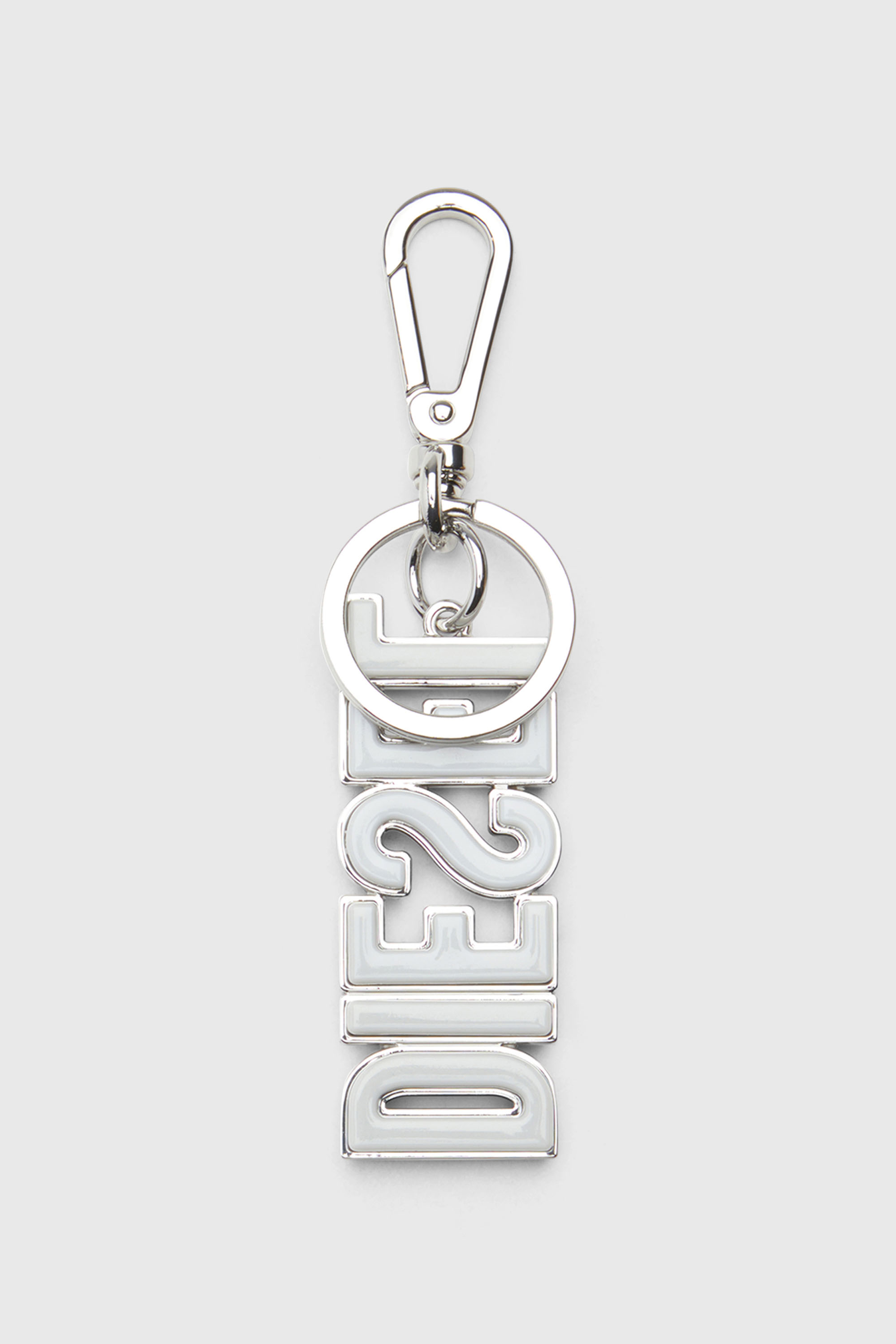 Diesel - DSL 3D KEY RING, Man's Metal and resin DIESEL keyring in Black/Silver - 2