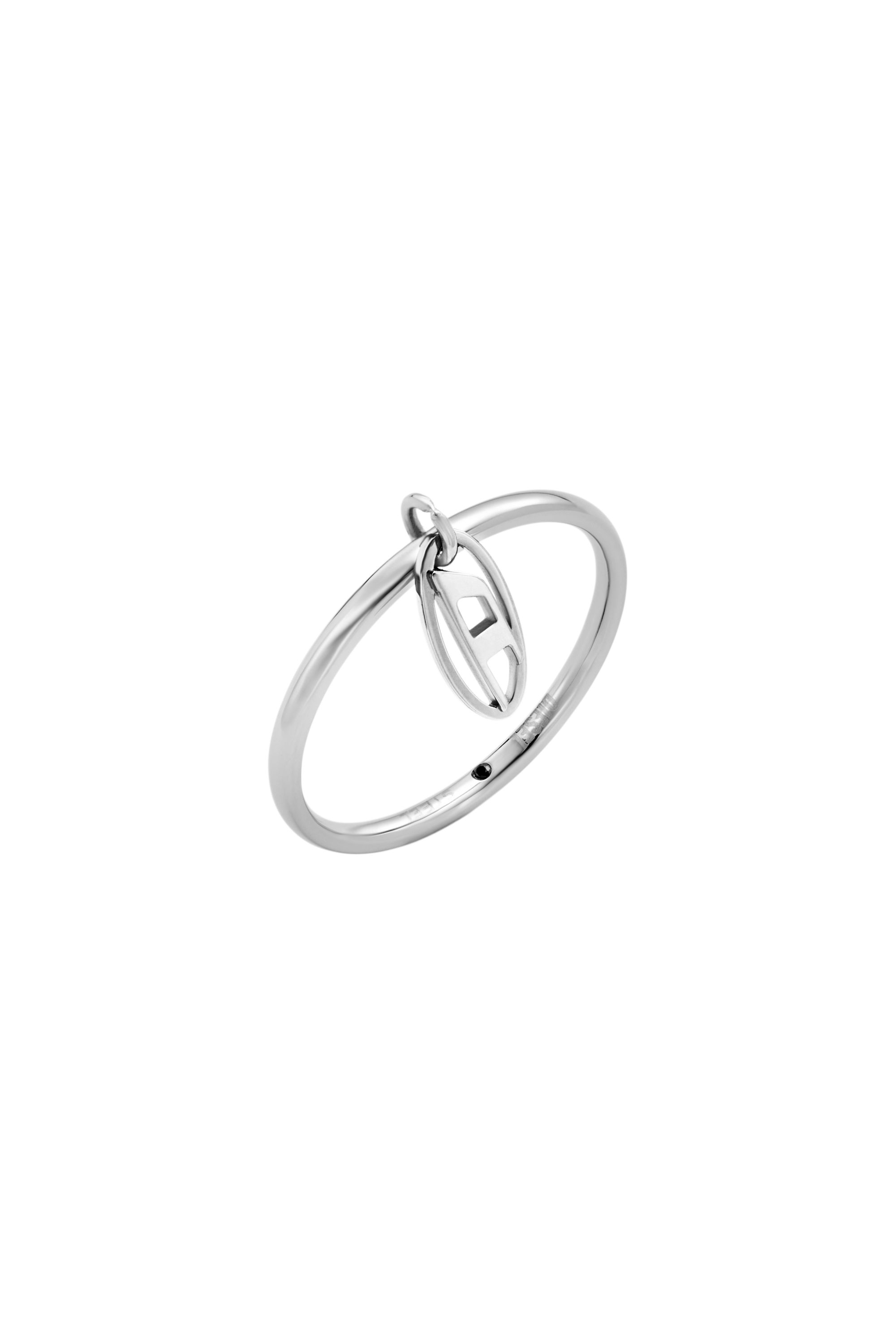 Diesel - DX1603040, Unisex's Stainless Steel Charm Ring in Silver - 1
