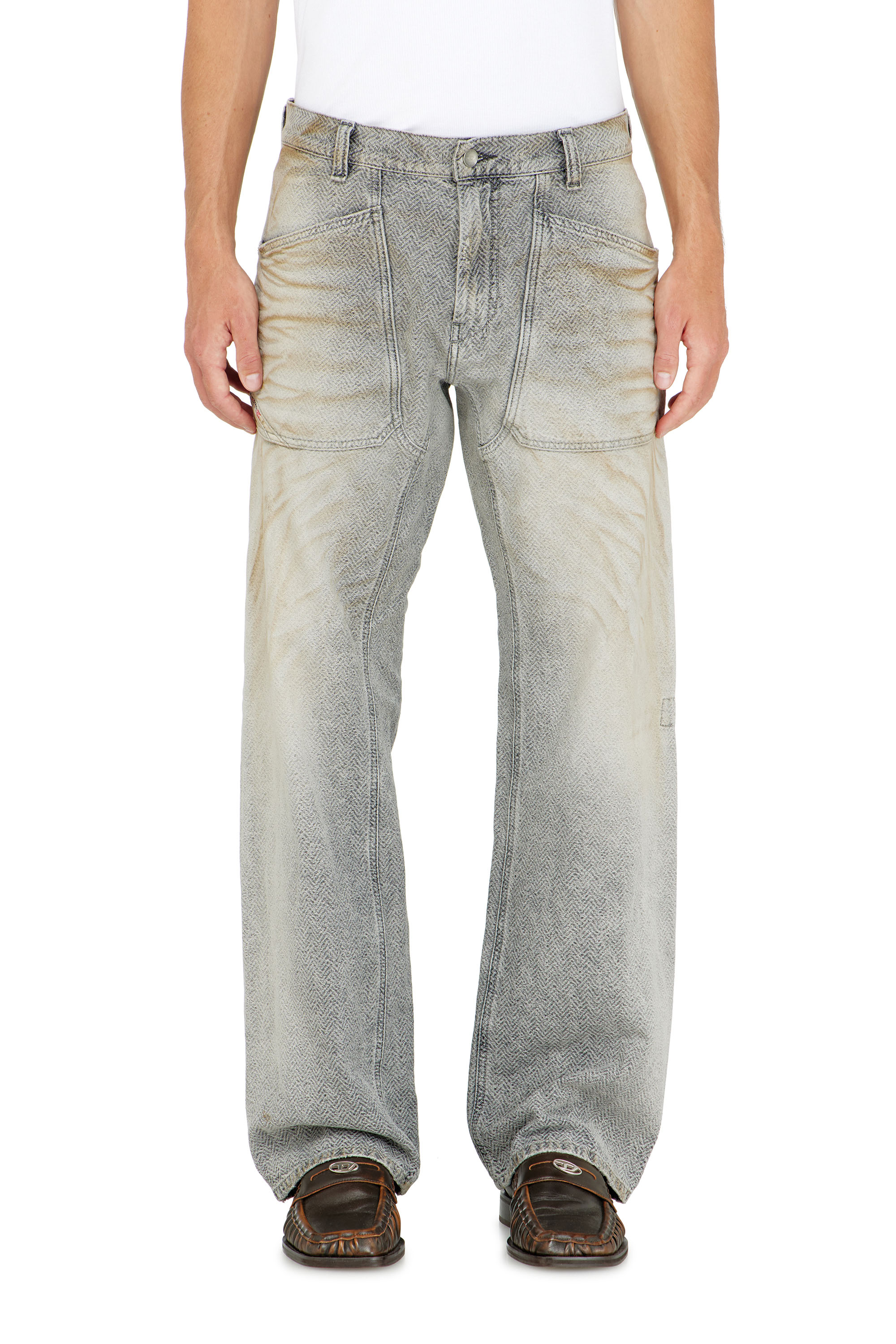 Diesel - Man's Relaxed Jeans D-Zeta 09Q11, Grey - 4