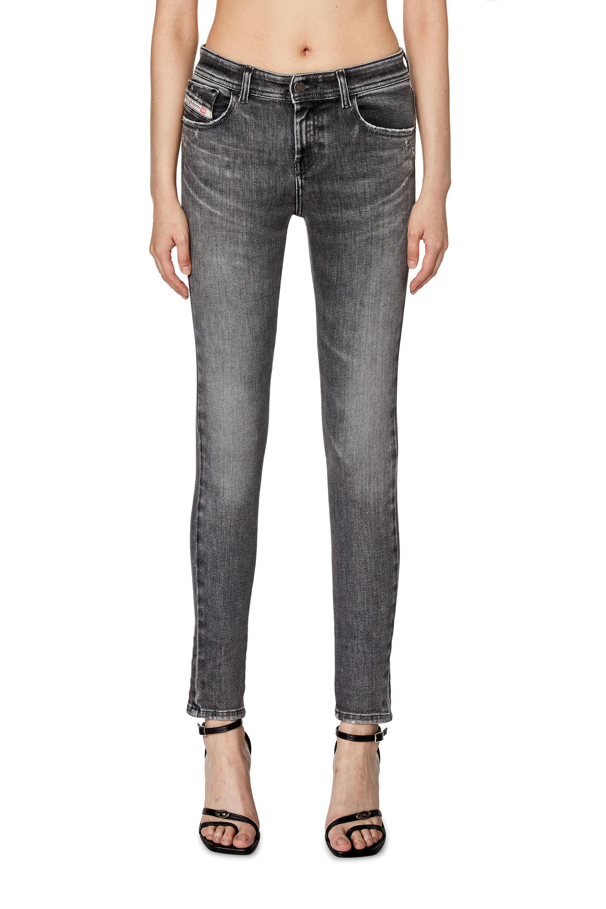 Diesel - Super skinny Jeans 2017 Slandy 09G12, Black/Dark grey - Image 1