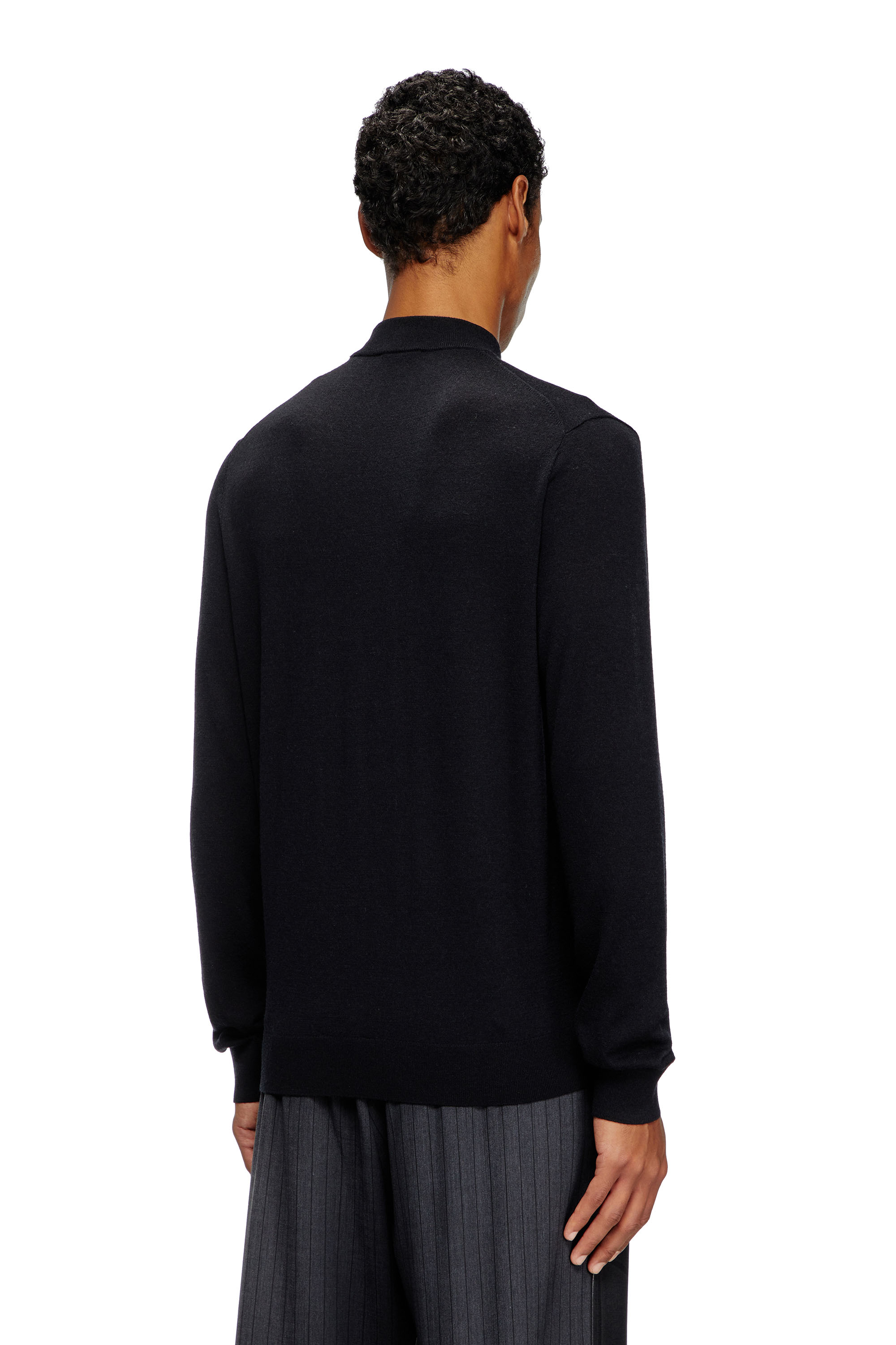 Diesel - K-GIL, Man's Wool turtleneck jumper in Black - 4