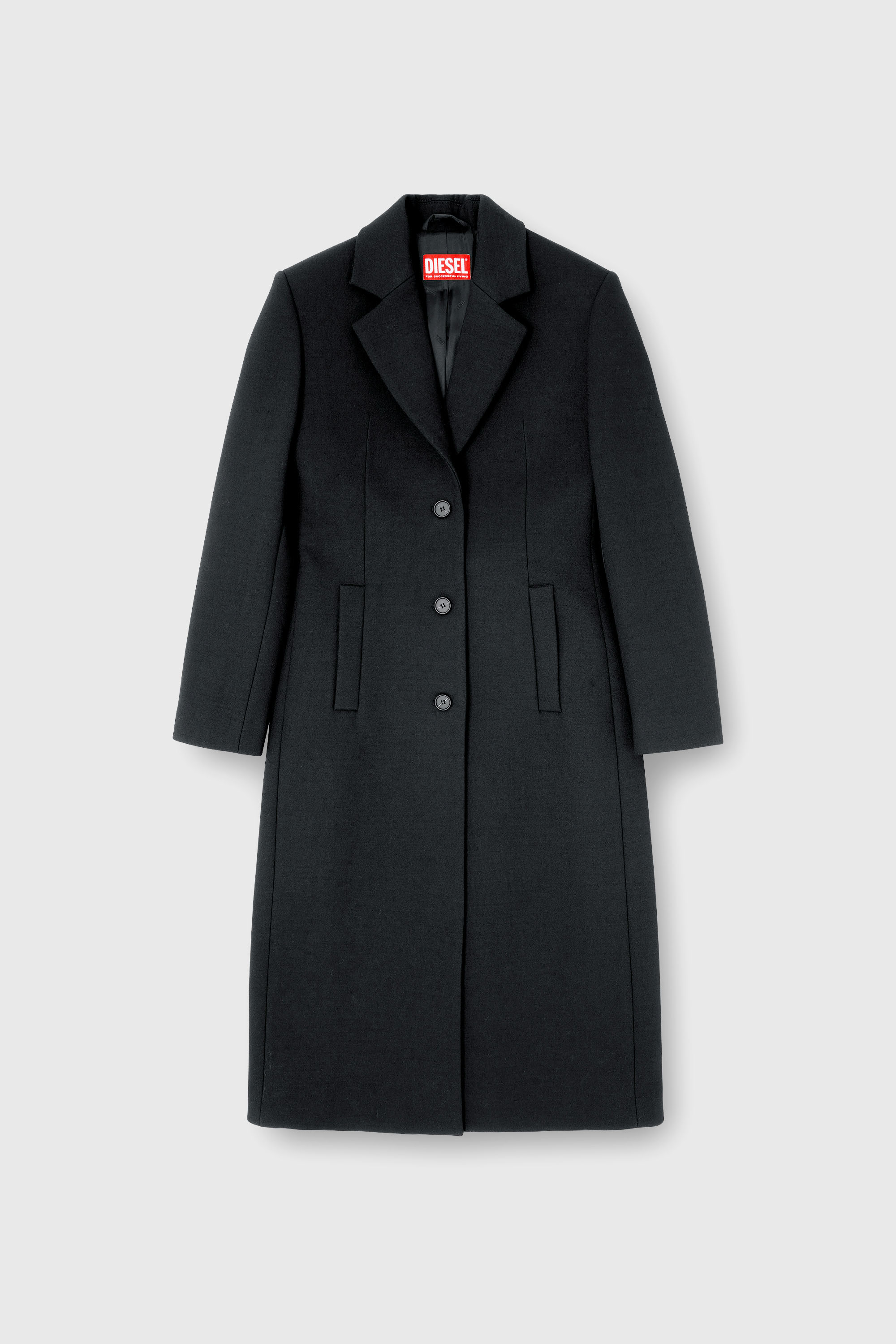 Diesel - G-ALLAN, Woman's Long hourglass coat in Black - 2