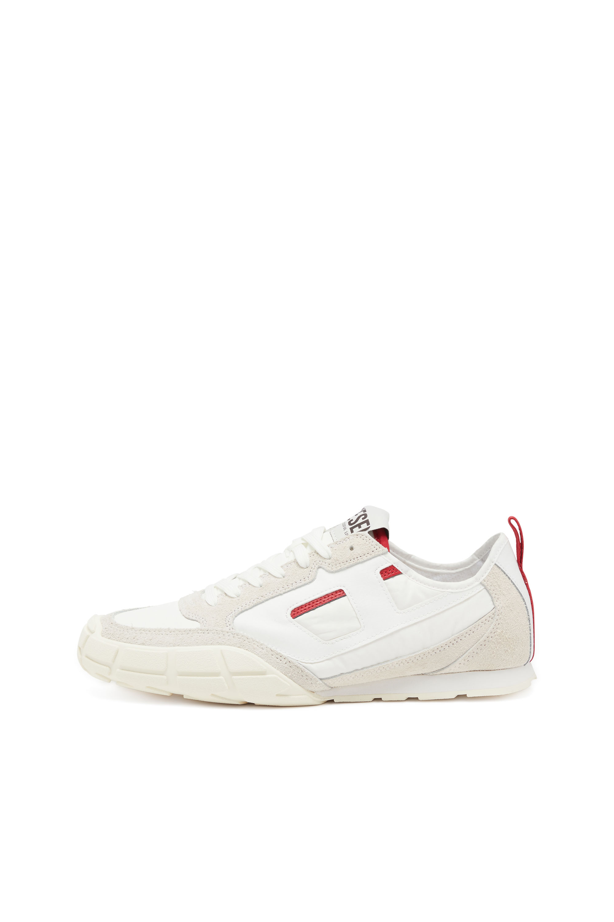 Diesel - S-PAGODHA LOW, Man's S-Pagodha-Sneakers in leather, suede and ripstop in White/Red - 8