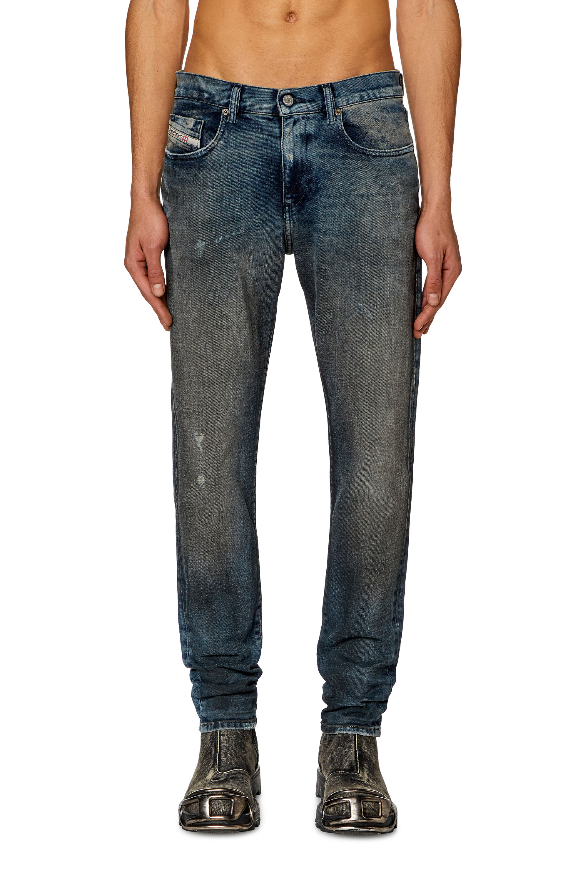 Diesel - Slim Jeans 2019 D-Strukt 09H54, Dark Blue - Image 2