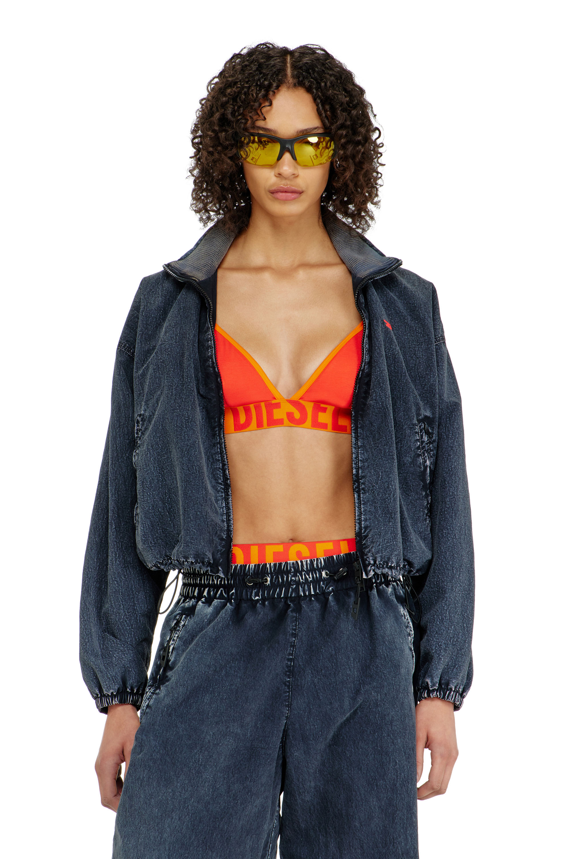 Diesel - CORA-D-POP, Woman's Triangle bra in bicolour cotton in null - 1