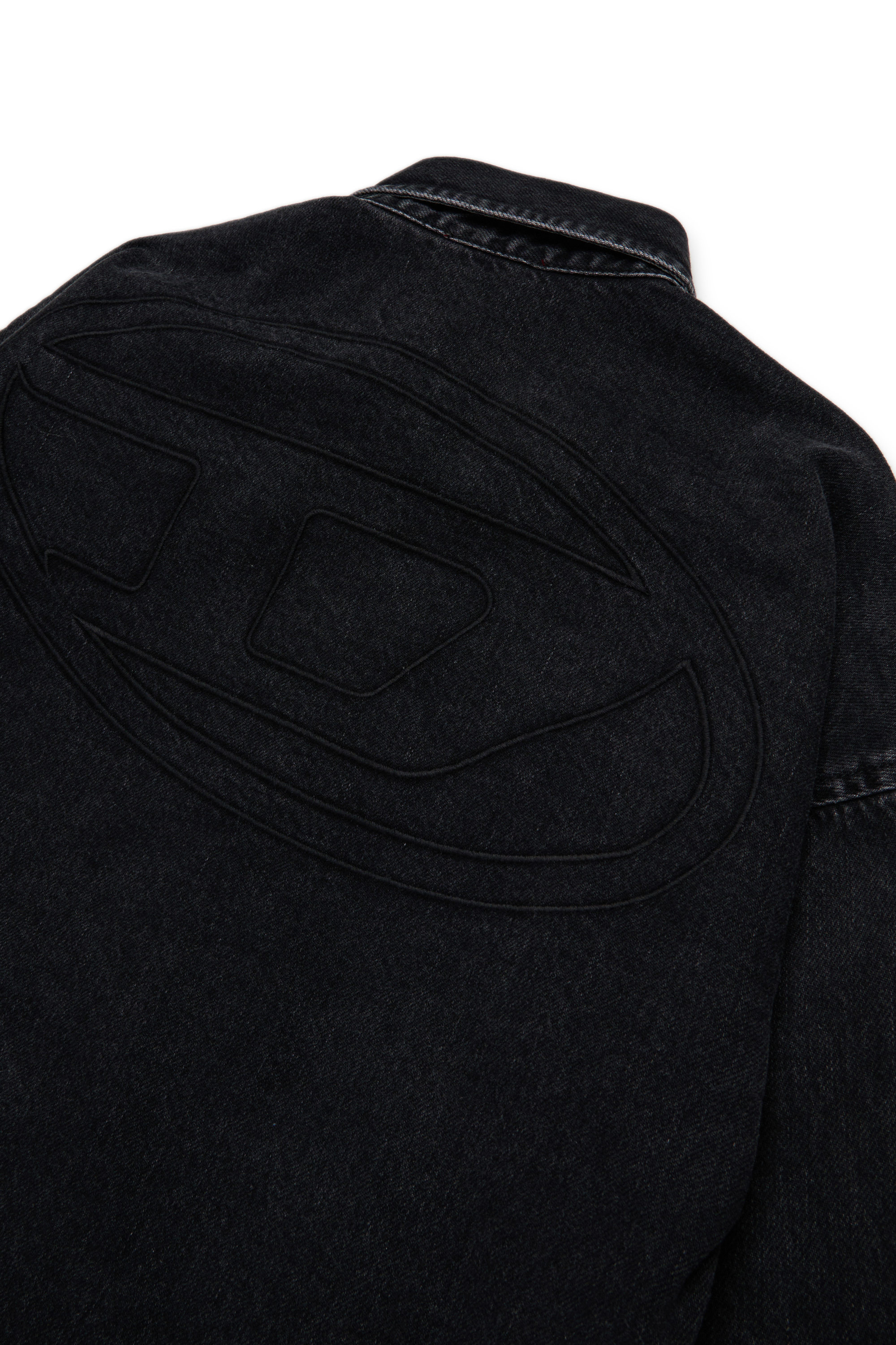Diesel - CKAMA, Man's Cotton shirt with logo on the back in Black/Dark grey - 3