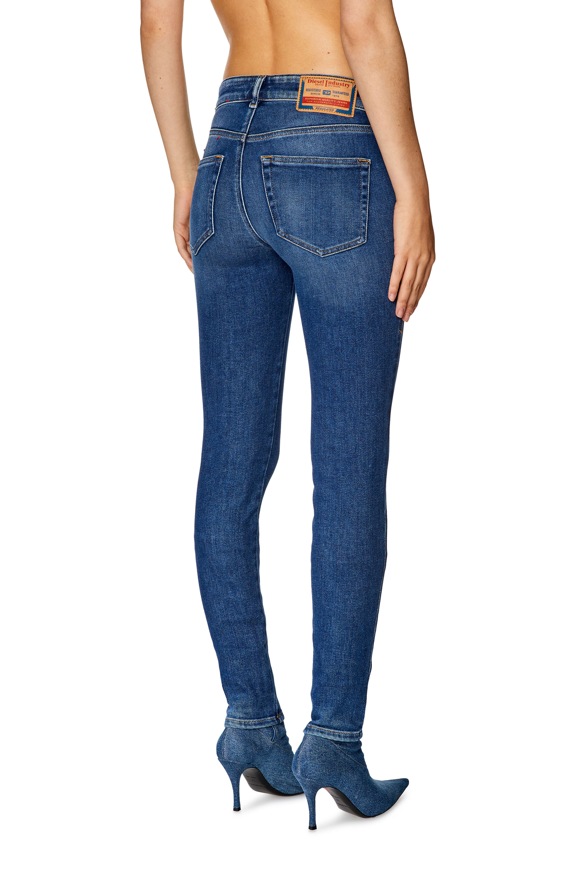 Diesel - Super skinny Jeans 2017 Slandy 09F86, Medium blue - Image 2