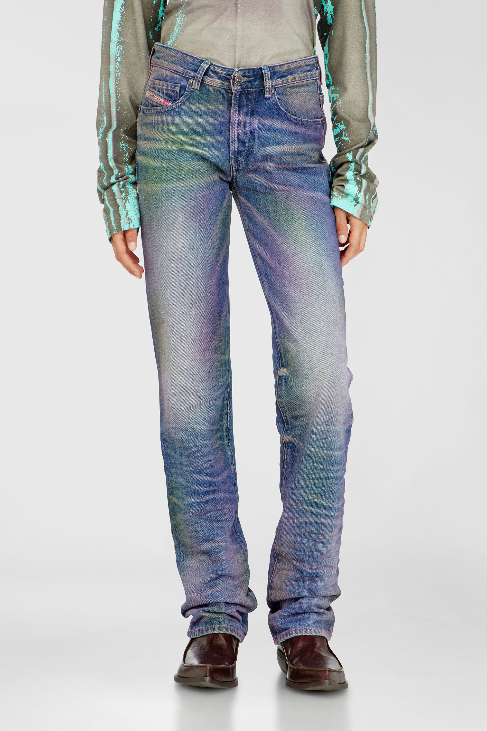 Diesel - Woman's Regular Jeans D-Lie 007FW, Multicolor/Blue - 4