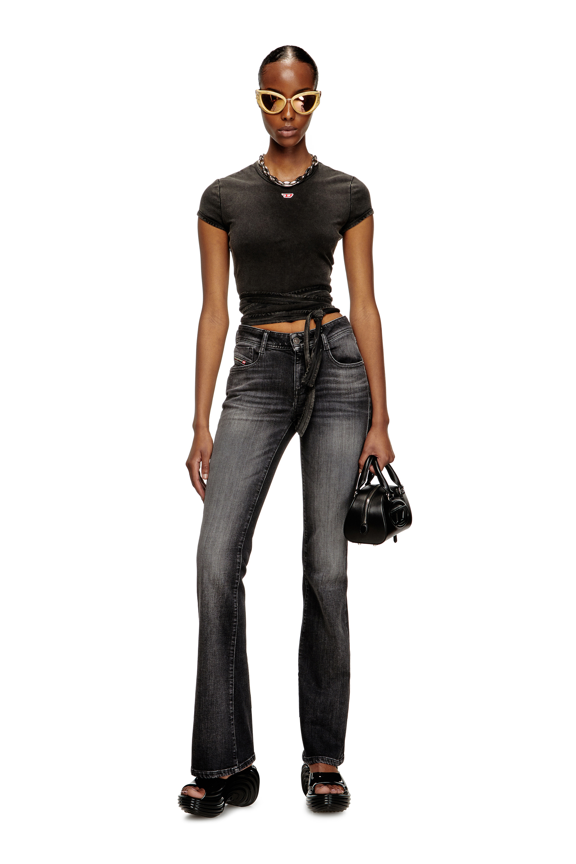 Diesel - MELISSA QUANTUM PLATFORM, Woman's Platform mule in Melflex® in Black - 2