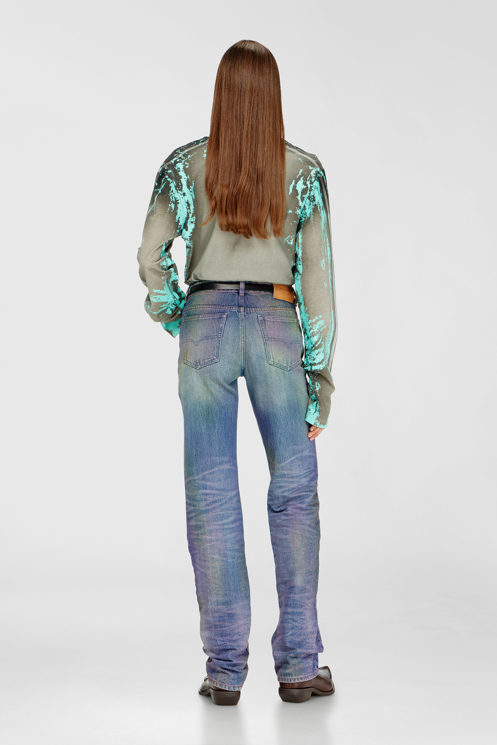 Diesel - Woman's Regular Jeans D-Lie 007FW, Multicolor/Blue - 3