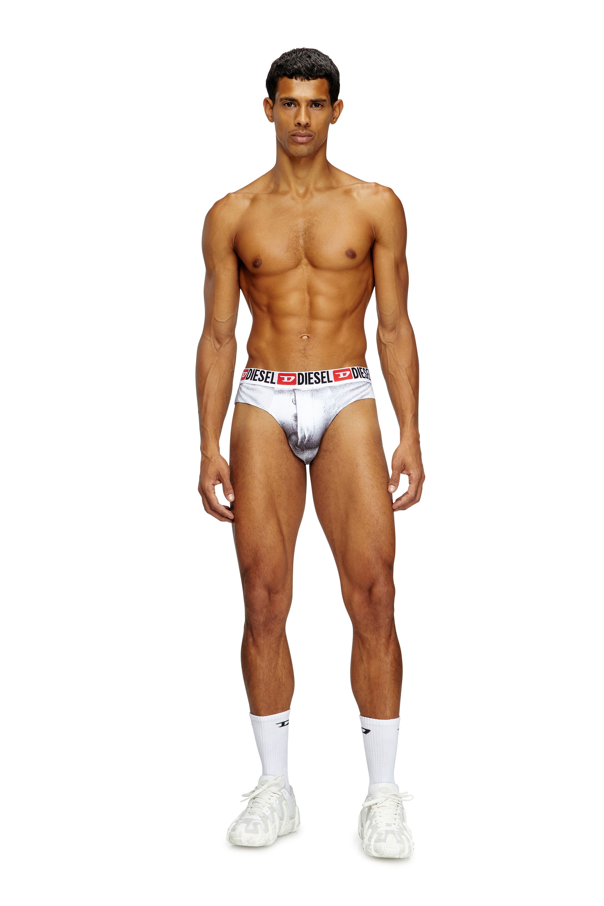 Diesel - PR-ANDRE, Man's Briefs with graphic print in White - 1