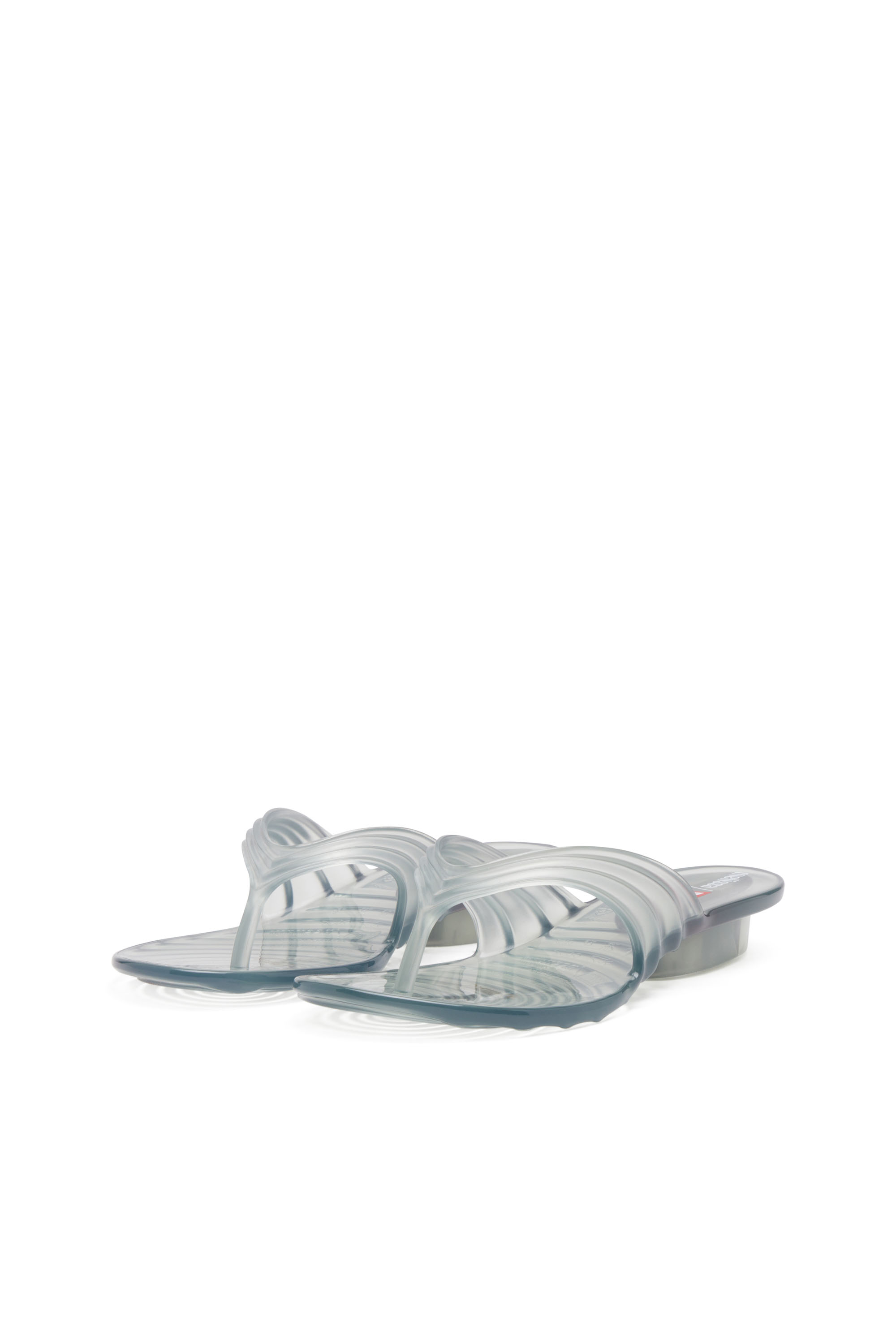 Diesel - MELISSA QUANTUM THONG, Woman's Sculptural flip-flops in Melflex® in Light Grey - 9