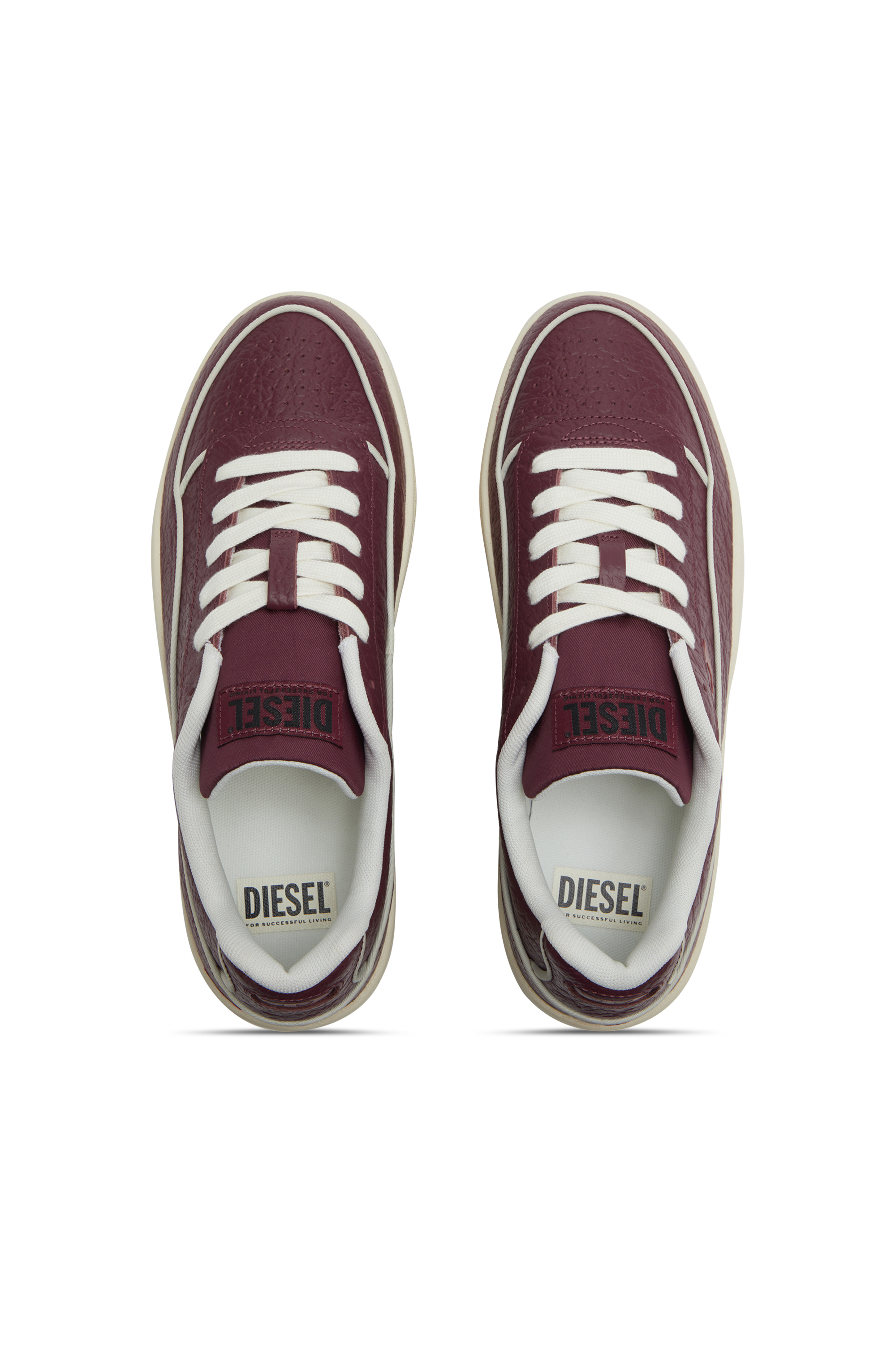 Diesel - S-TRACKER-D LOW, Man's S-Tracker-D-Sneakers in textured leather in Burgundy - 4