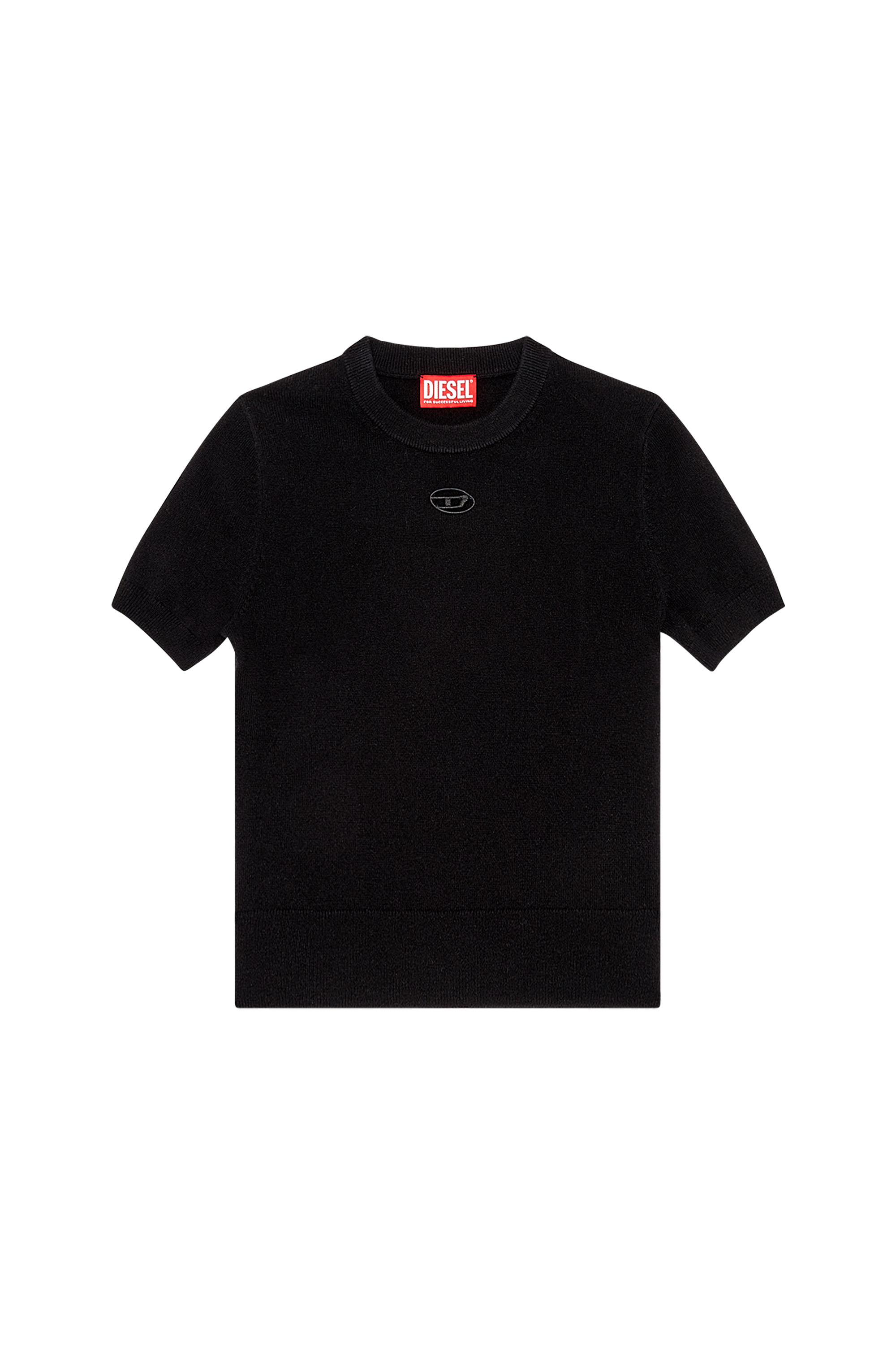 Diesel - M-ARGA, Woman's Wool and cashmere top in Black - 2