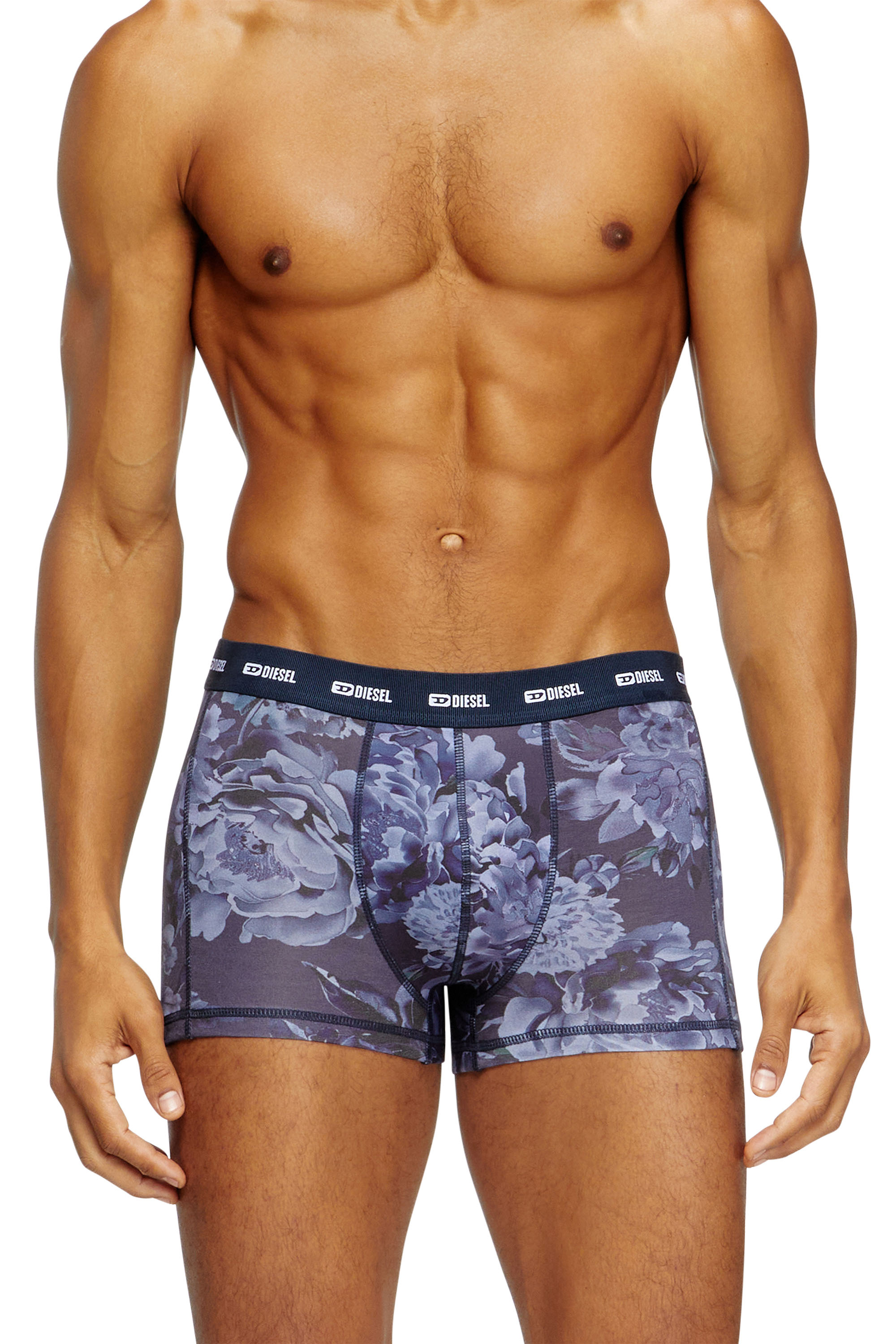 Diesel - DAMIEN-UTLT, Man's Boxer briefs with Flower print in Blue - 1