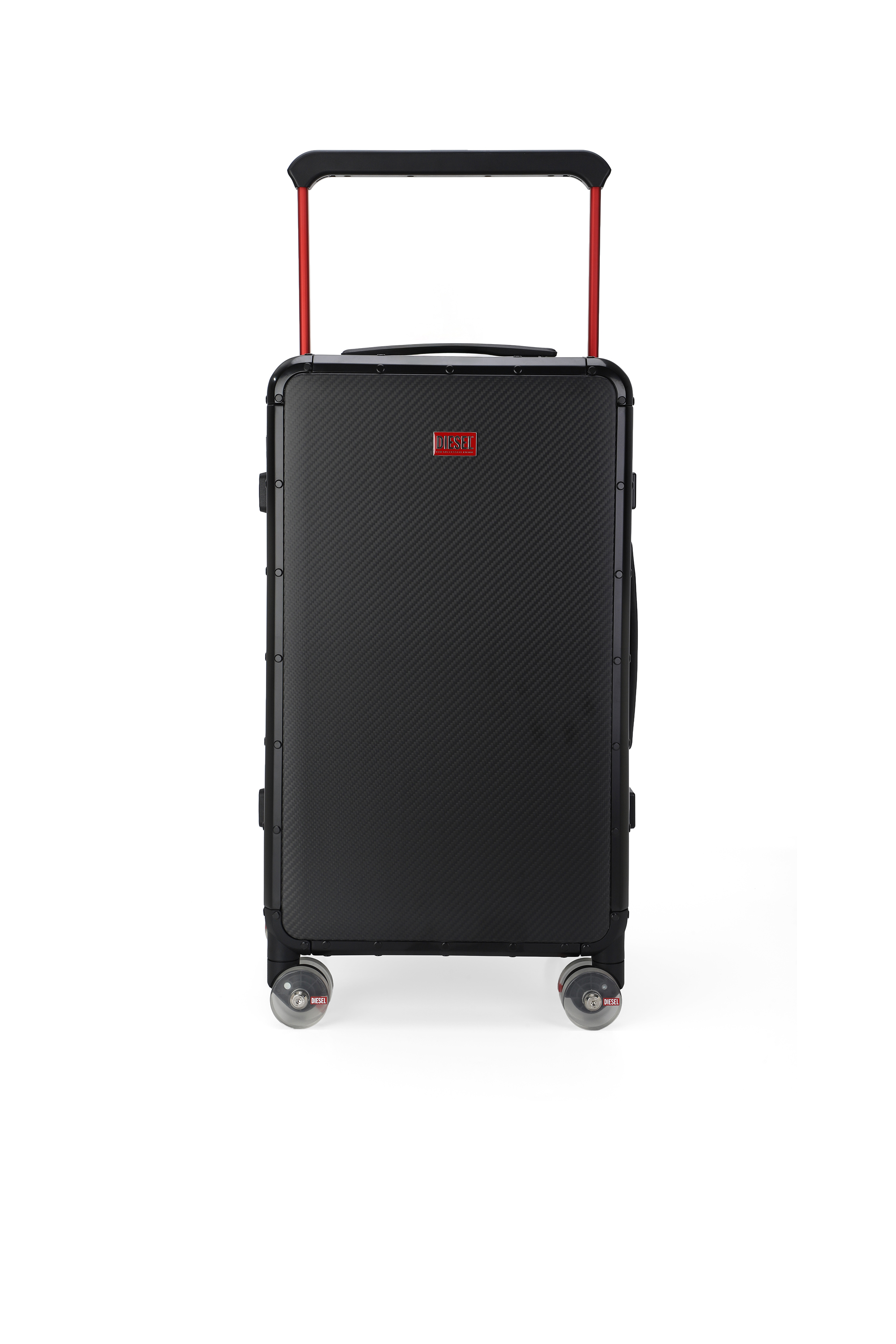 Diesel - DSL CARBON FIBER TROLLEY-BLACK- DSL001, Unisex's Carbon fiber suitcase size M in Black - 1