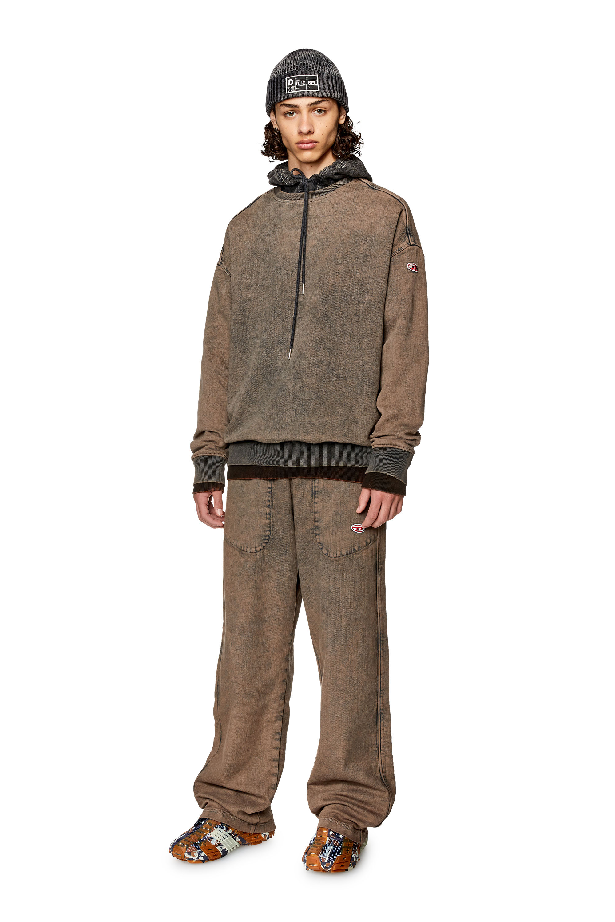 Diesel - Straight D-Martians Track Denim 09H04, Light Brown - Image 4