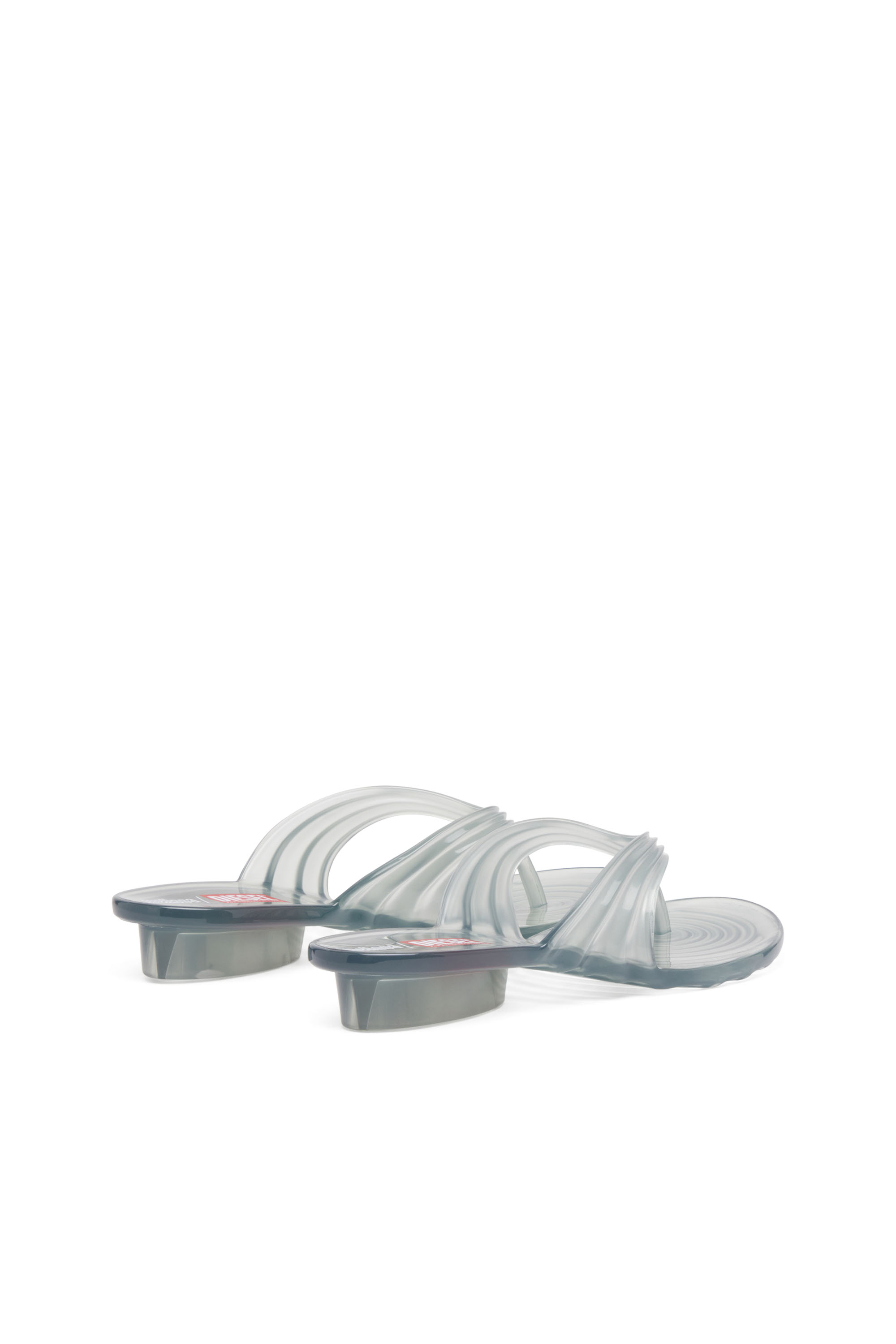 Diesel - MELISSA QUANTUM THONG, Woman's Sculptural flip-flops in Melflex® in Light Grey - 4