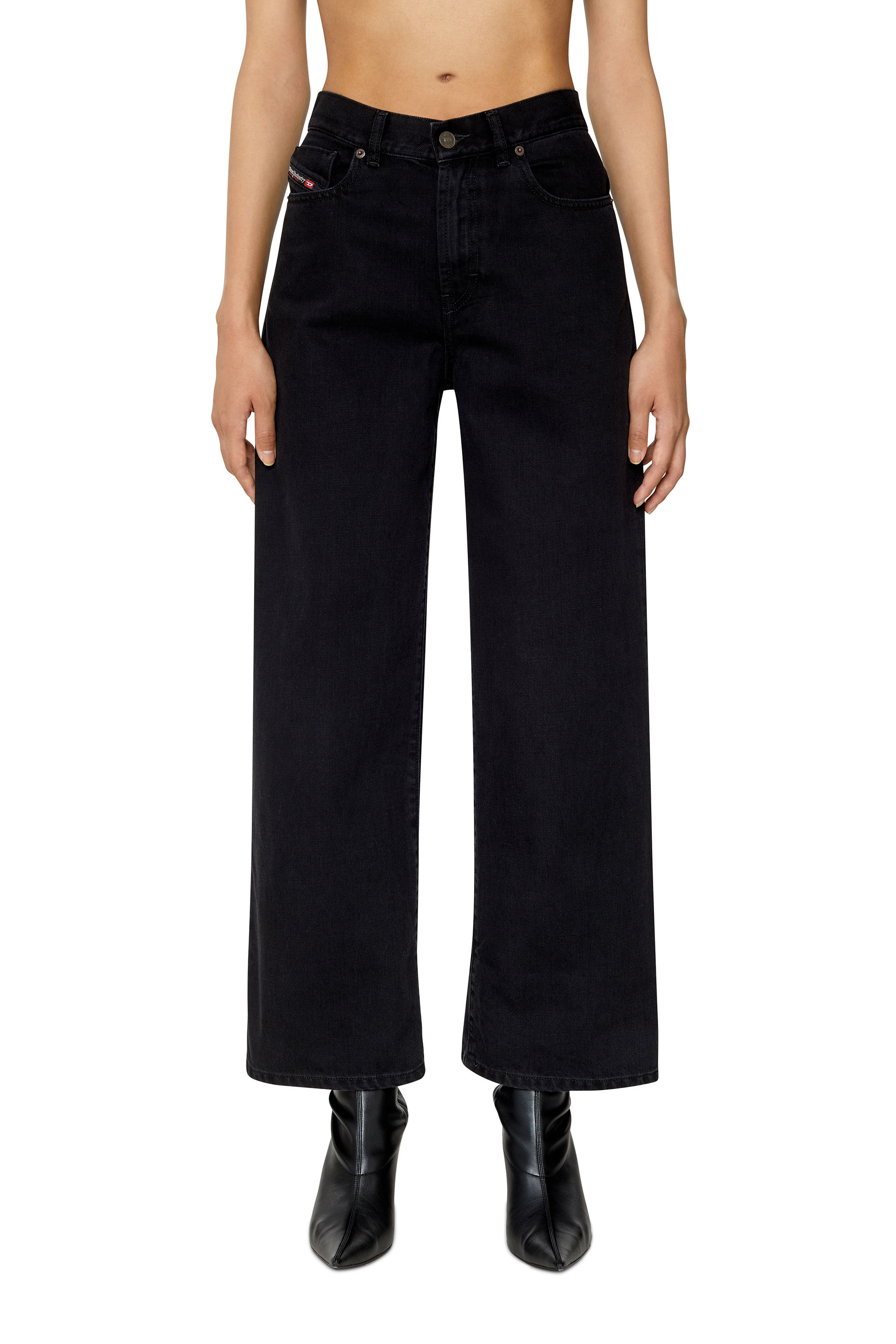 Diesel - Bootcut and Flare Jeans 2000 Widee Z09RL, Woman's Bootcut and Flare Jeans - 2000 Widee in Black/Dark grey - 5