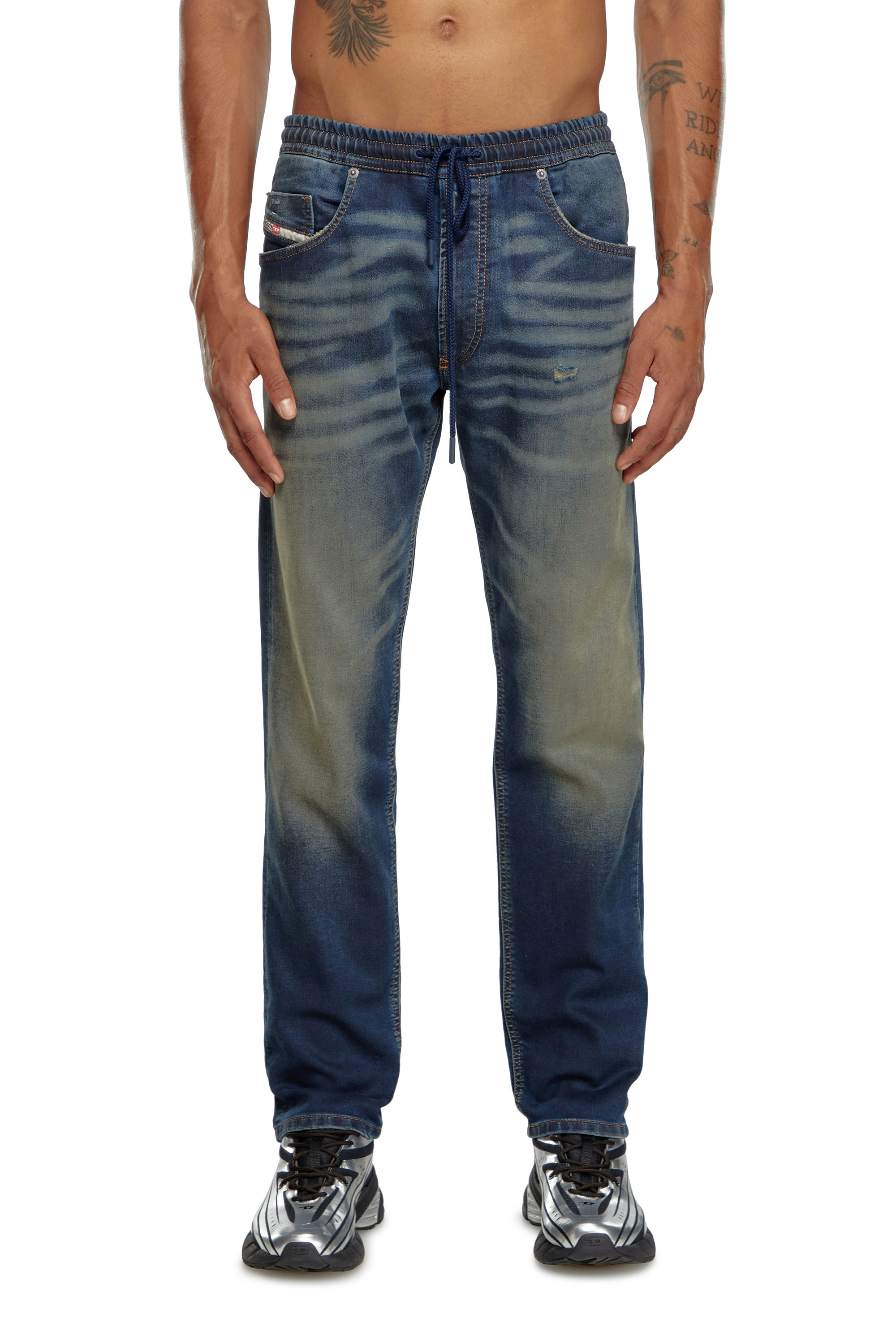 Diesel - Man's Tapered 2030 D-Krooley Joggjeans® 09J34, Dark Blue - 1